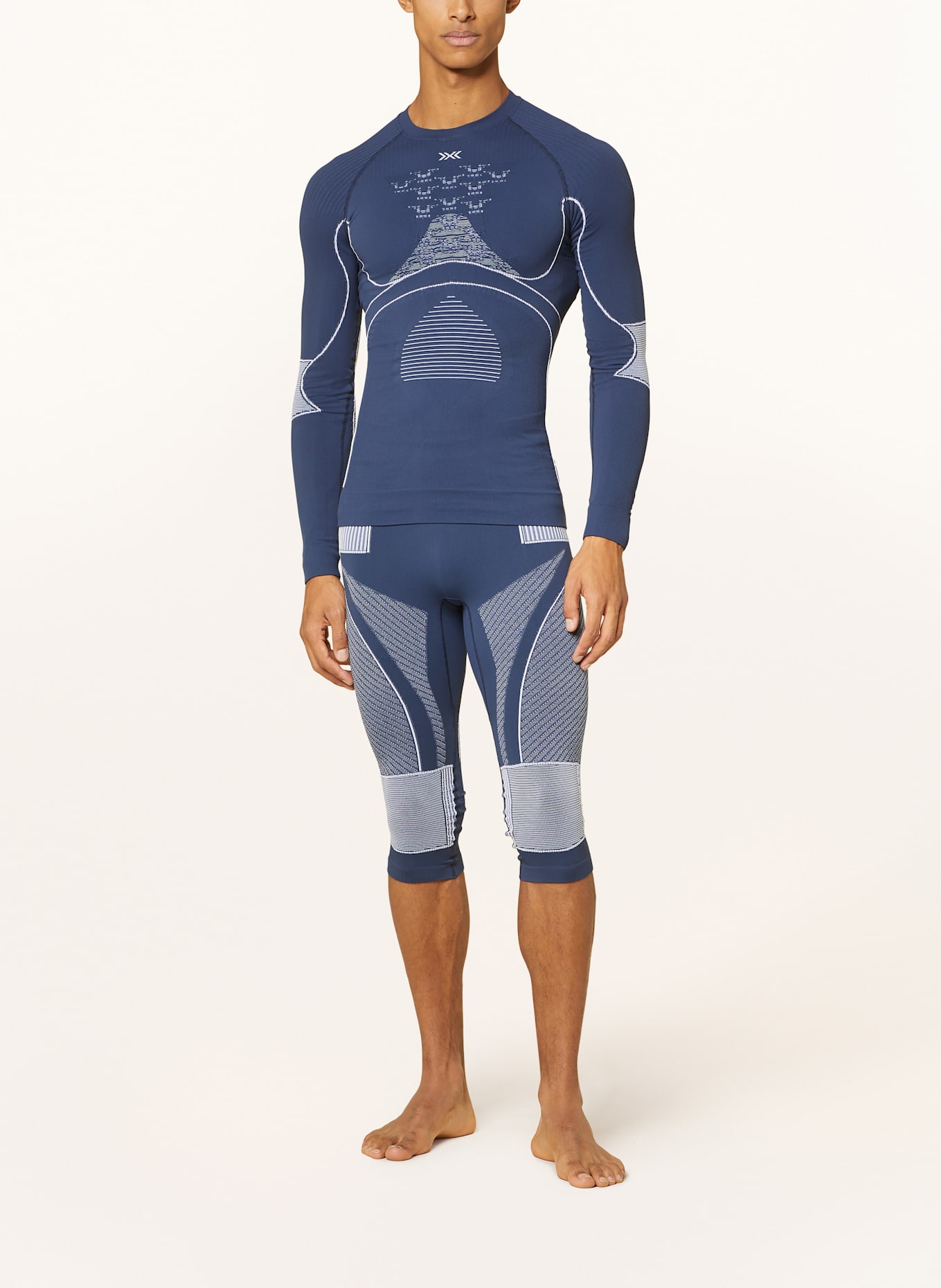X-BIONIC Funktionswäsche-Shirt ENERGY ACCUMLATOR 4.0: DUNKELBLAU / WEISS