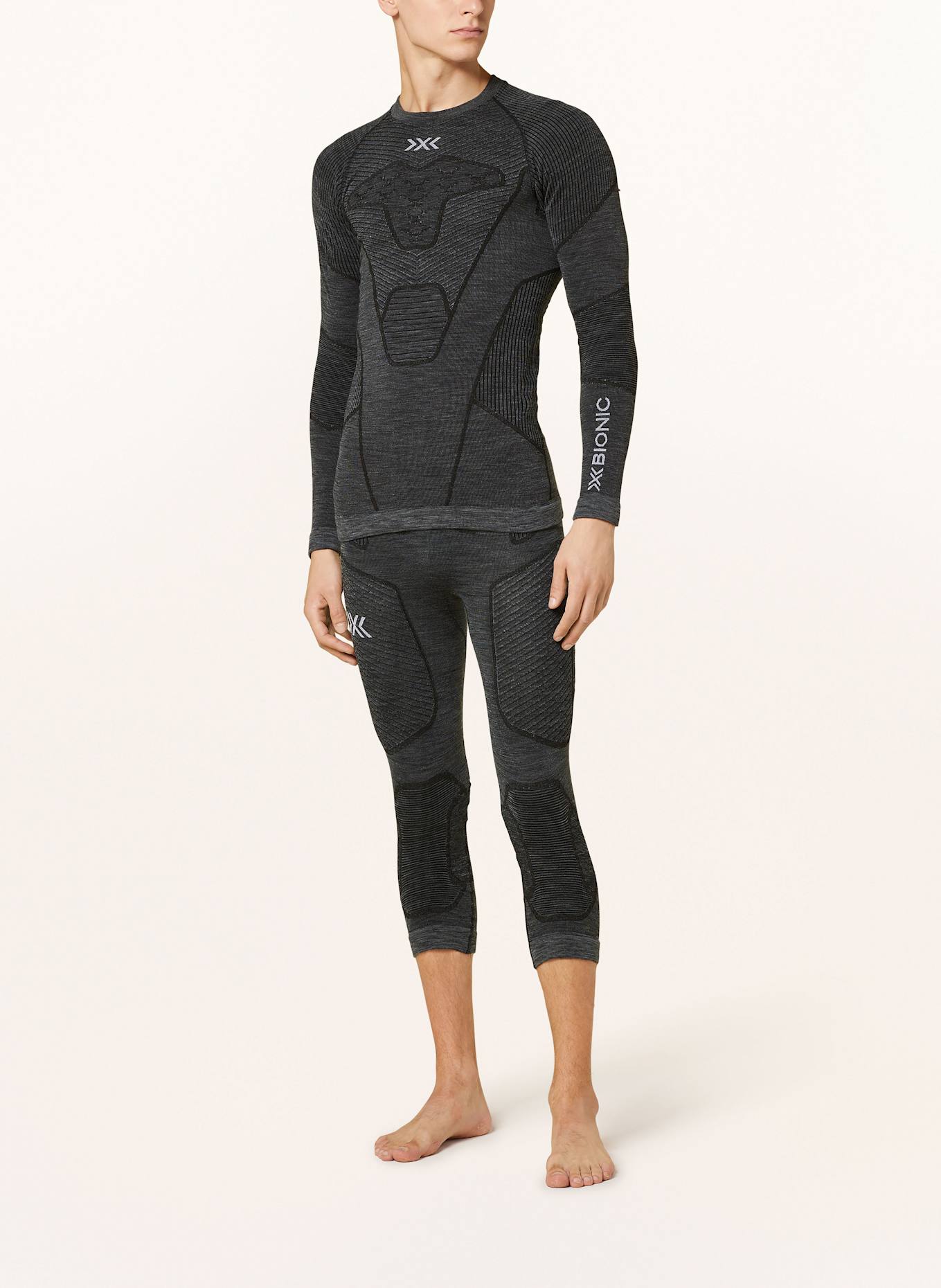 X-BIONIC Koszulka funkcyjna SYMBIO MERINO z wełny merino: CZIEMNOSZARY