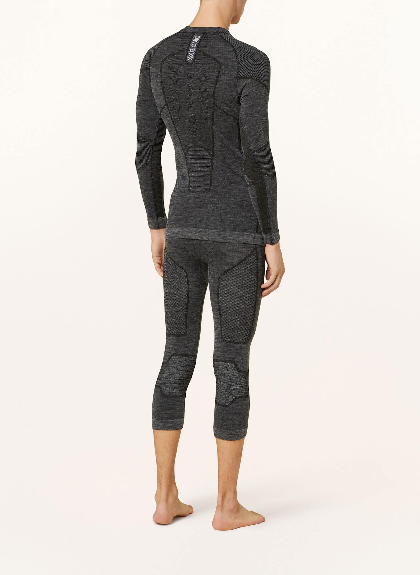X-BIONIC Funktionswäsche-Hose SYMBIO MERINO mit verkürzter Beinlänge: DUNKELGRAU / SCHWARZ