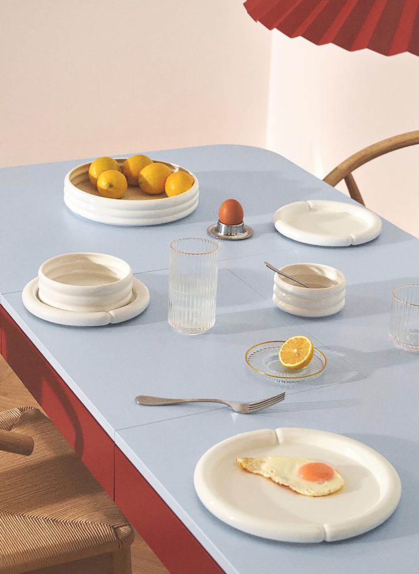 Westwing Collection 12-tlg. Geschirr-Set MAIRA: WEISS