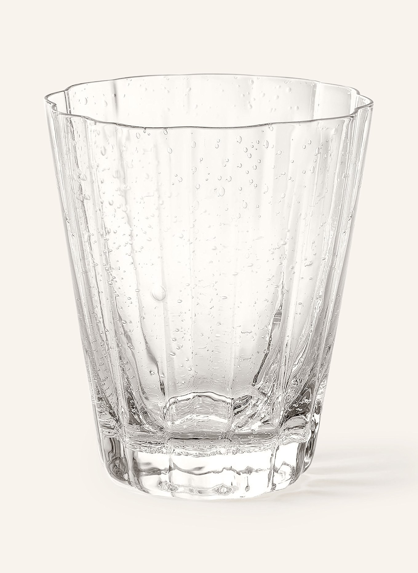 Westwing Collection 4er-Set Wassergläser SCALLOP: WEISS