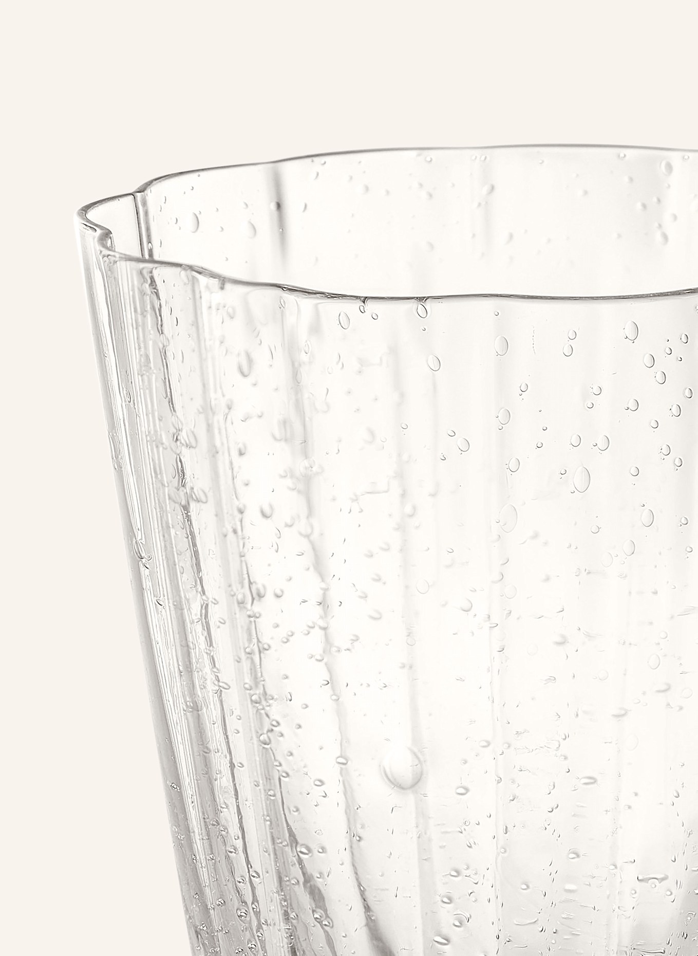 Westwing Collection 4er-Set Wassergläser SCALLOP: WEISS