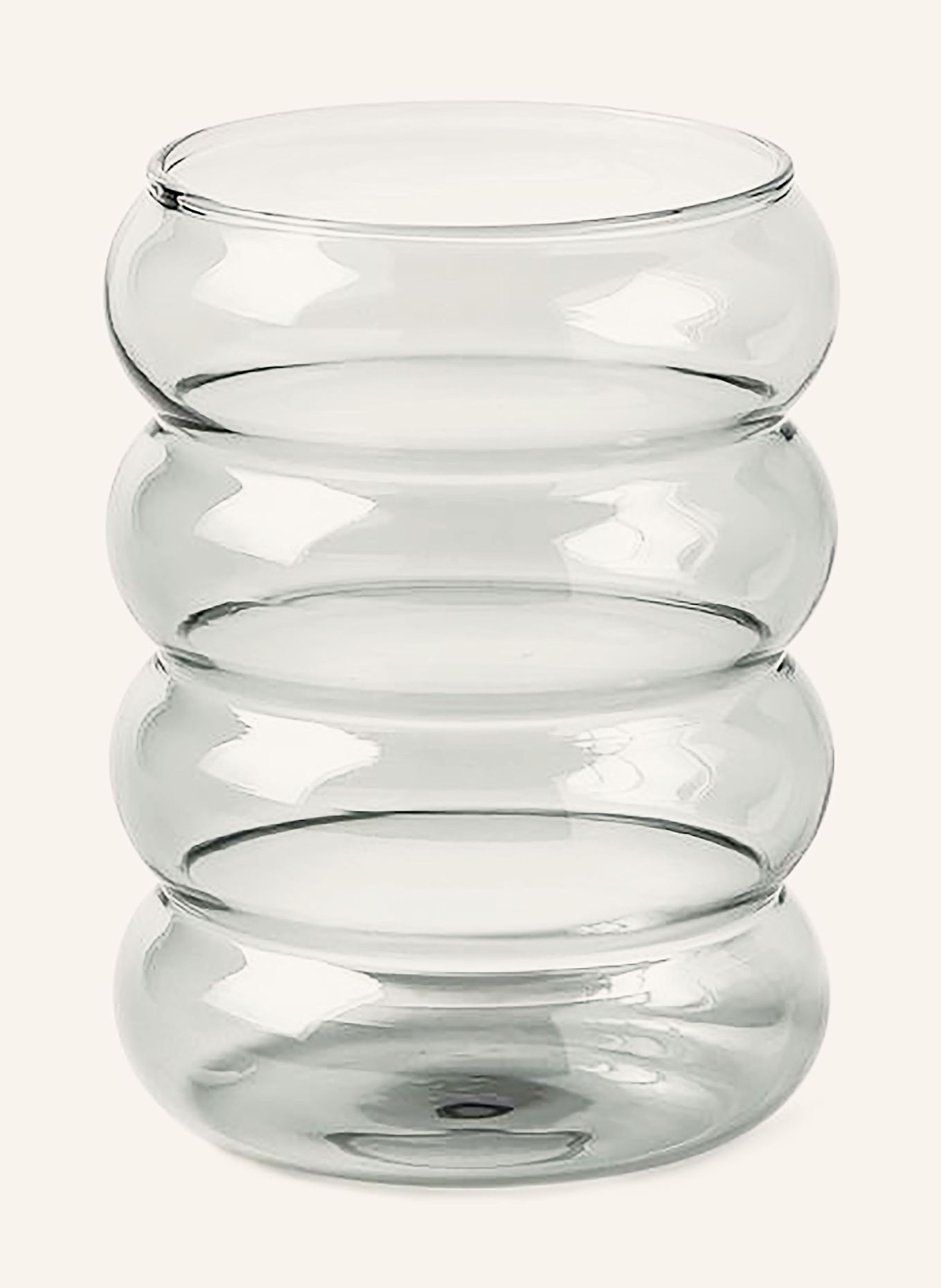 Westwing Collection 4er-Set Wassergläser BUBBLY: GRAU