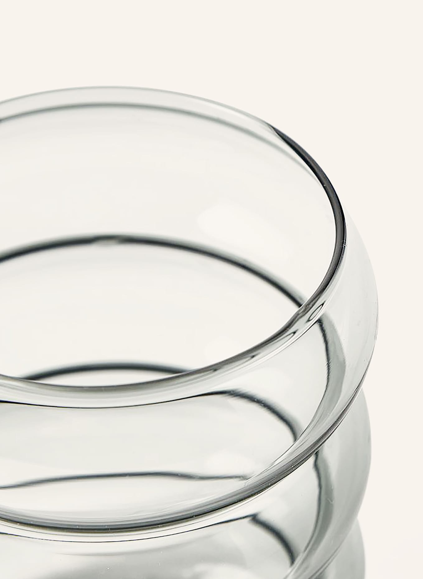 Westwing Collection 4er-Set Wassergläser BUBBLY: GRAU