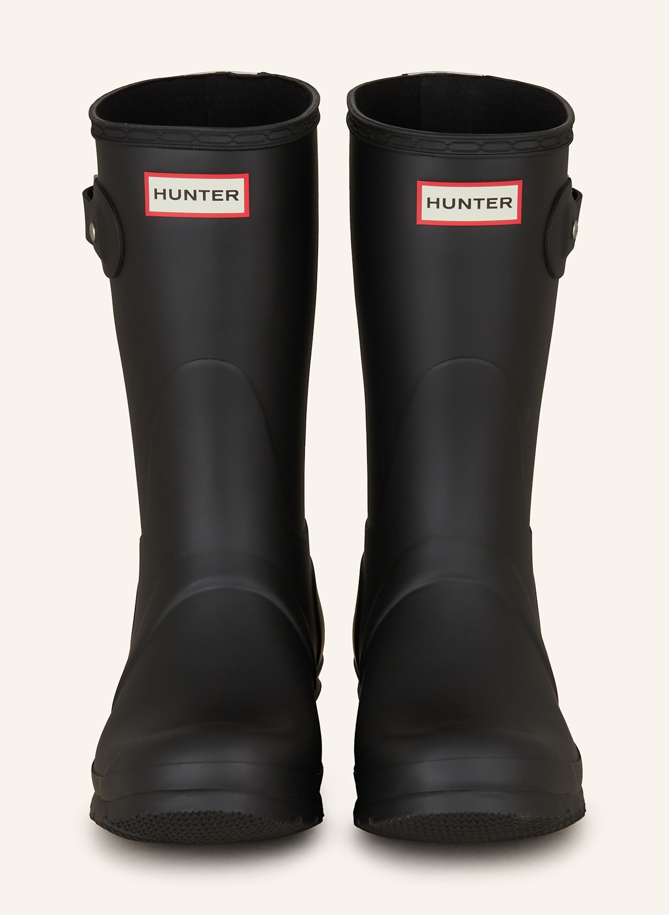 Black short hunter rain boots hot sale