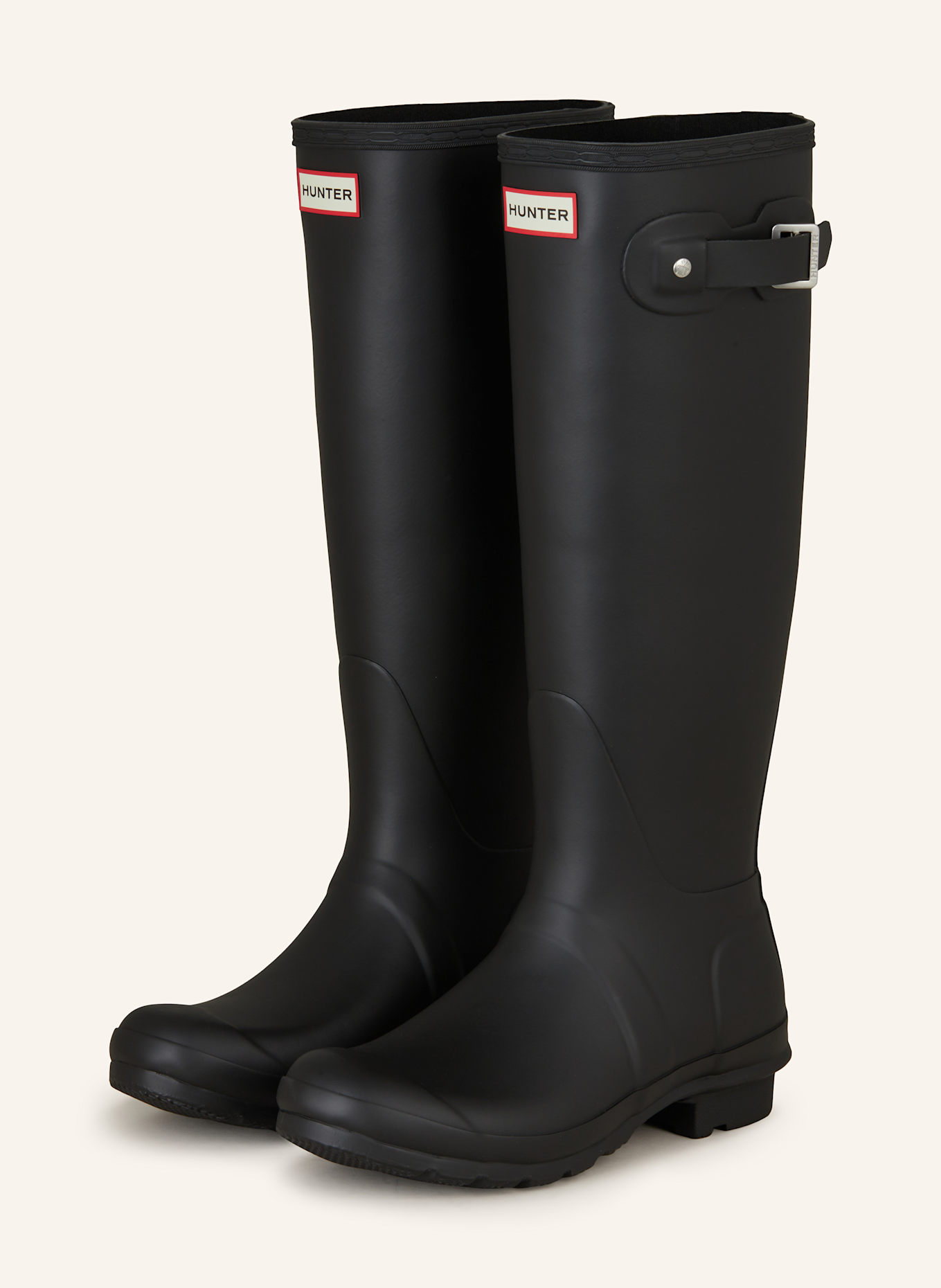 Tall matte black rain boots discount