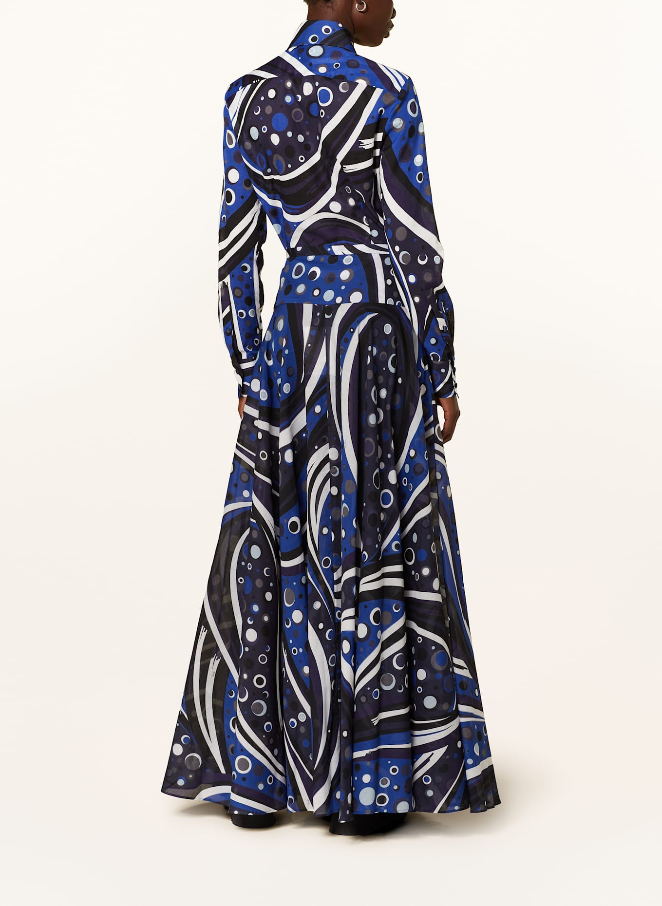 PUCCI Hemdbluse: DUNKELBLAU / BLAU / WEISS