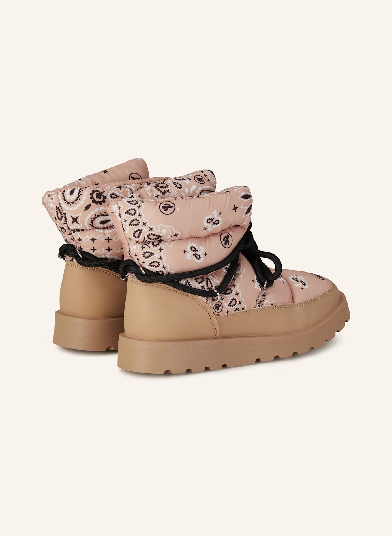 ARIZONA LOVE Schnürboots SNOW: ROSA/ BEIGE/ SCHWARZ