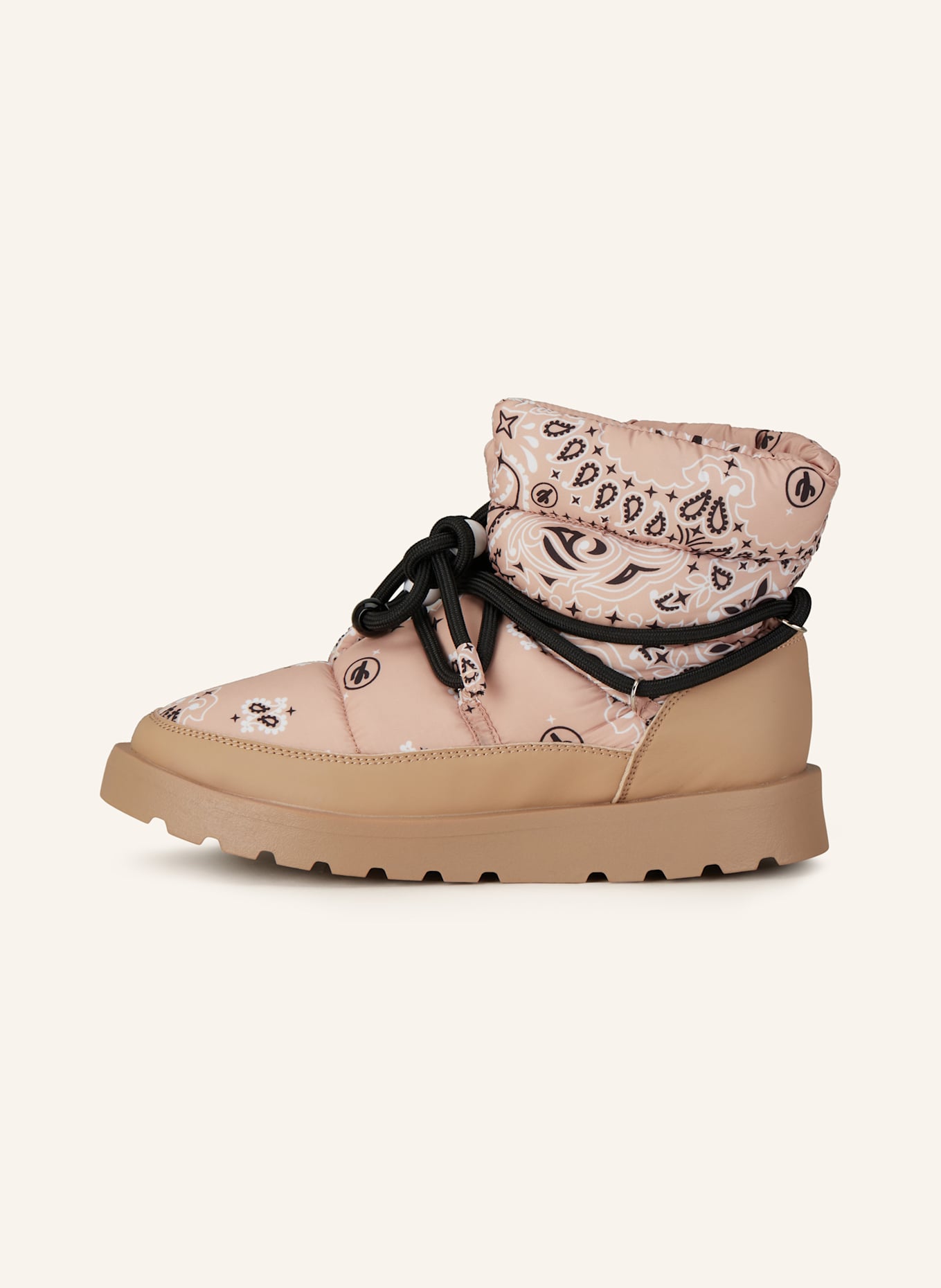 ARIZONA LOVE Schnürboots SNOW: ROSA/ BEIGE/ SCHWARZ