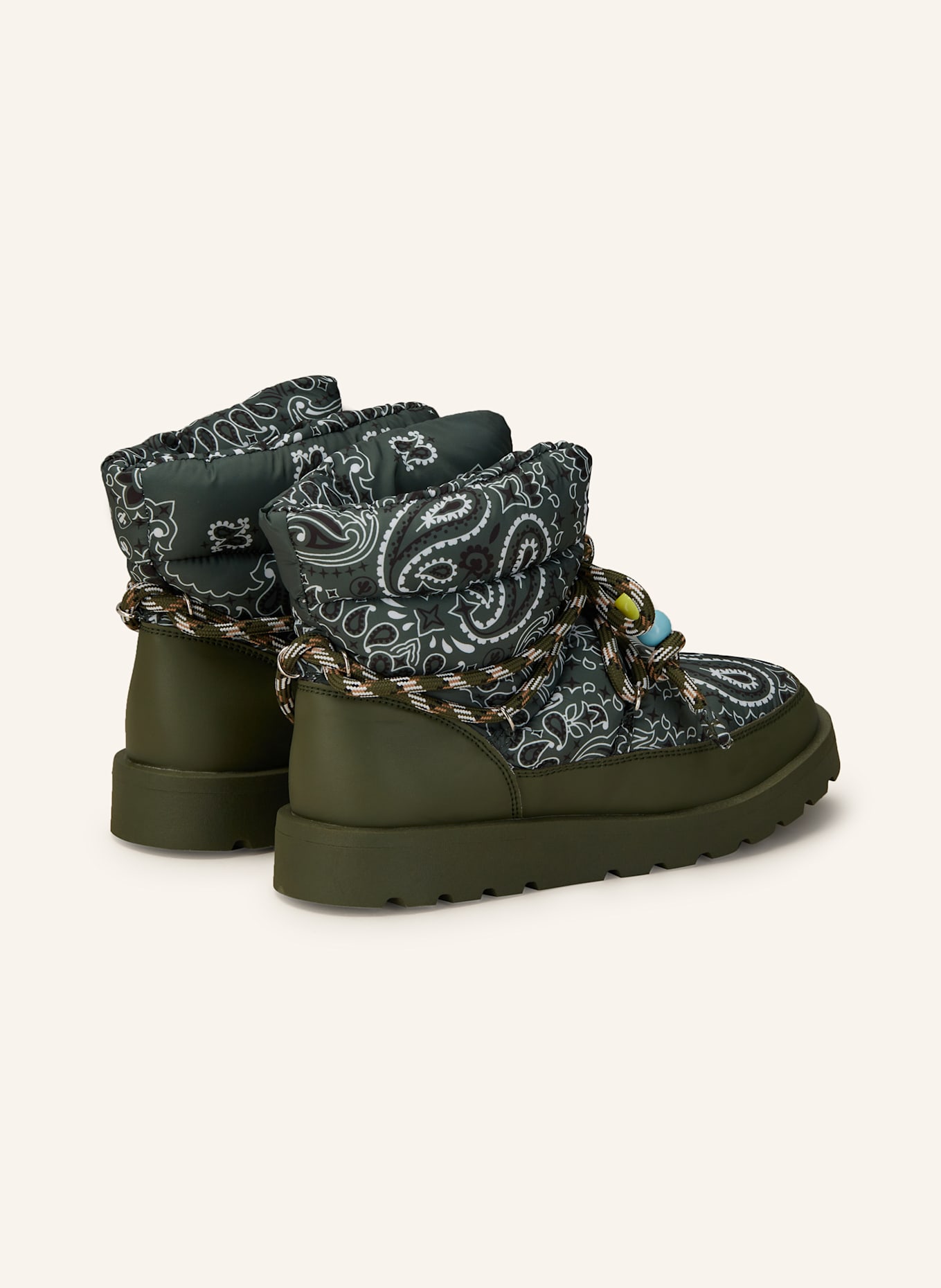 ARIZONA LOVE Schnürboots SNOW: KHAKI/ SCHWARZ/ WEISS