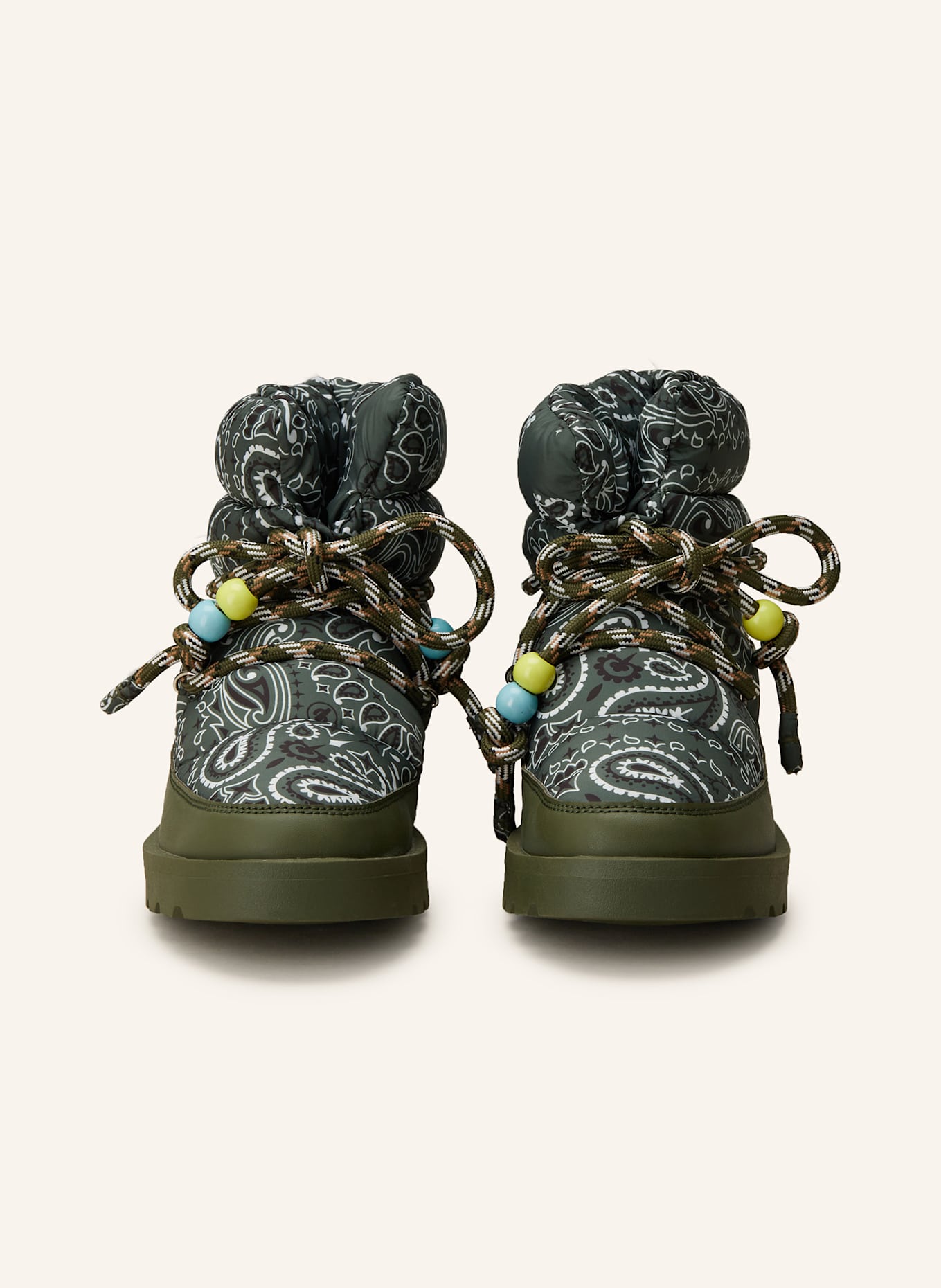 ARIZONA LOVE Schnürboots SNOW: KHAKI/ SCHWARZ/ WEISS