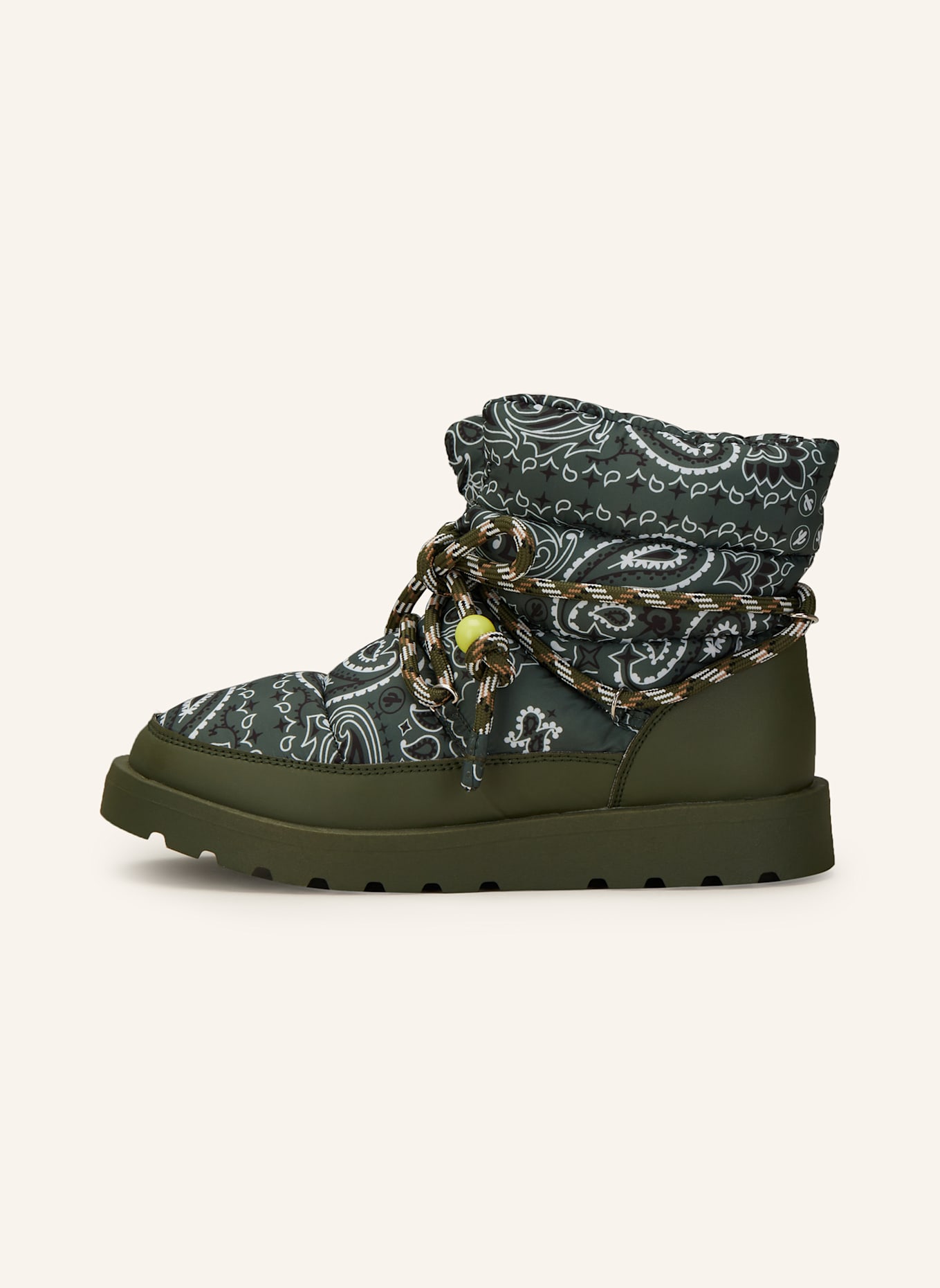 ARIZONA LOVE Schnürboots SNOW: KHAKI/ SCHWARZ/ WEISS