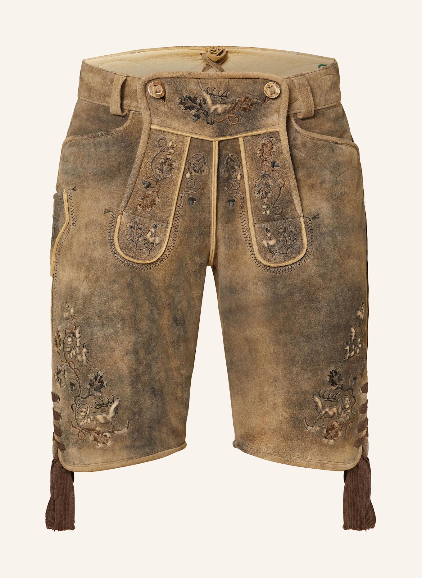 BECKERT Trachten-Lederhose KARWENDEL: BRAUN