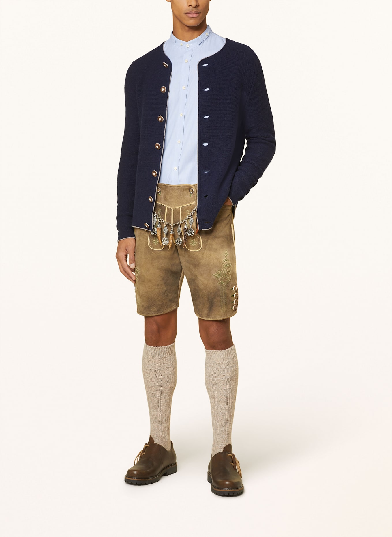 Gottseidank Trachtenhemd Slim Fit mit Stehkragen: HELLBLAU