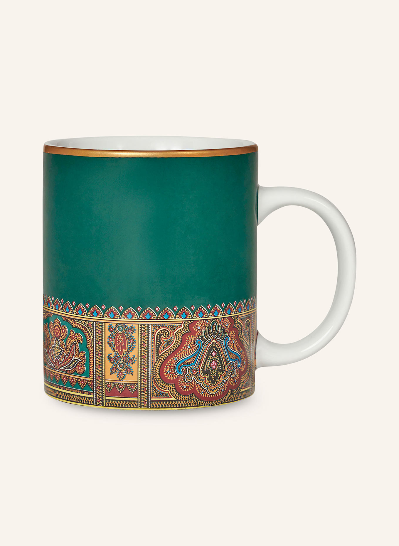 ETRO Home Kubki z uchem: CIEMNOZIELONY / CIEMNOCZERWONY / POMARAŃCZOWY