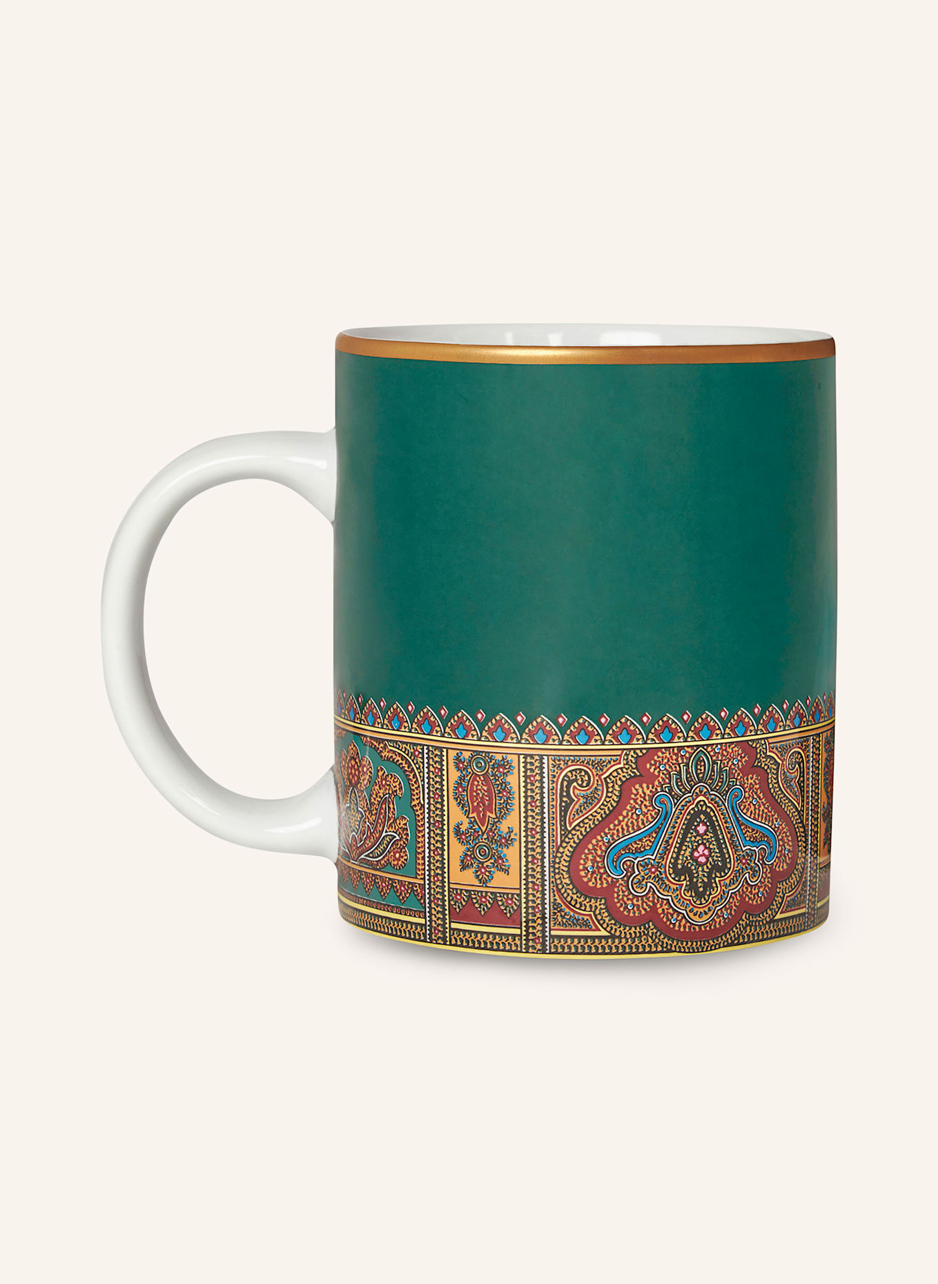 ETRO Home Kubki z uchem: CIEMNOZIELONY / CIEMNOCZERWONY / POMARAŃCZOWY