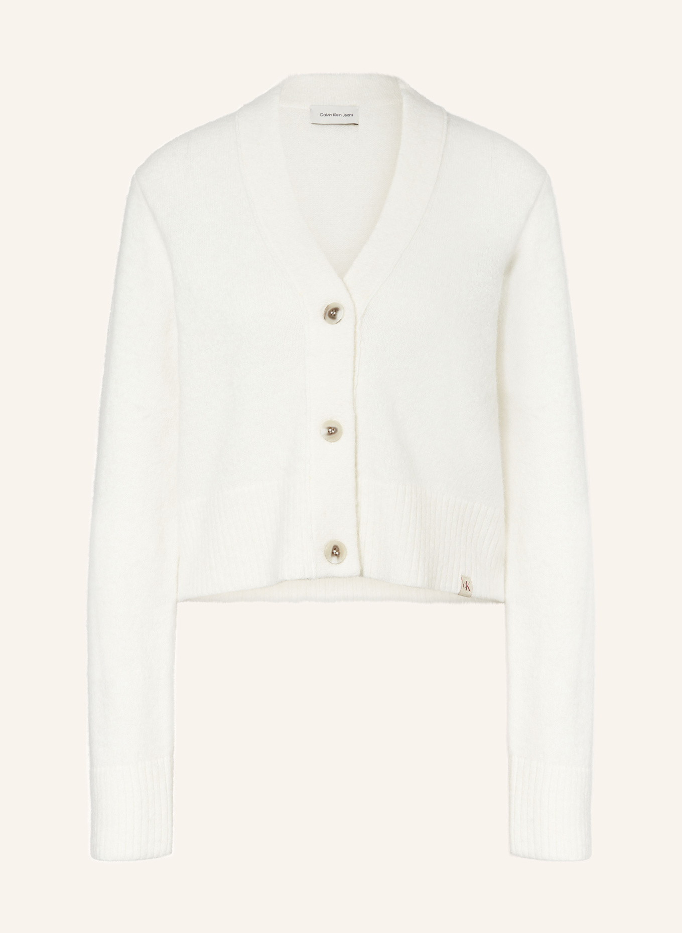 Calvin klein white cardigan cheap