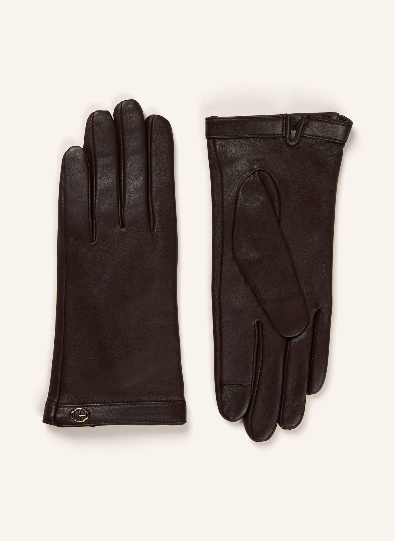 CLAUDIE PIERLOT Lederhandschuhe, Farbe: DUNKELBRAUN (Bild 1)