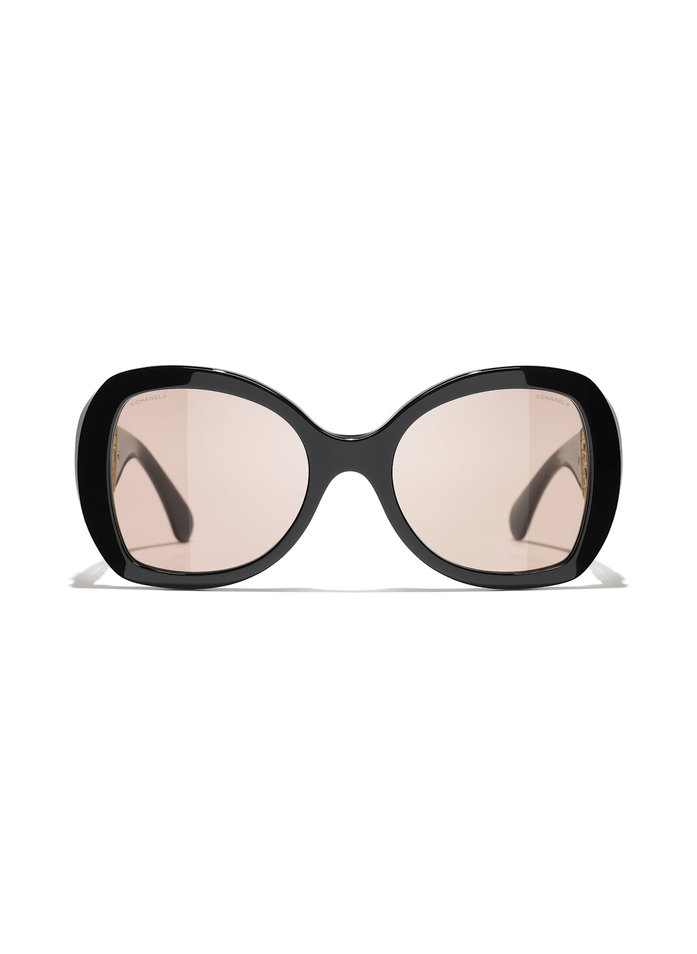 CHANEL Schmetterlingsförmige Sonnenbrille: C62284 - SCHWARZ/ PINK