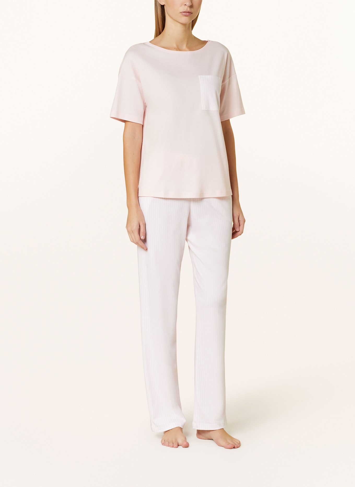 mey Schlafshirt Serie ADORABLE LINES: HELLROSA