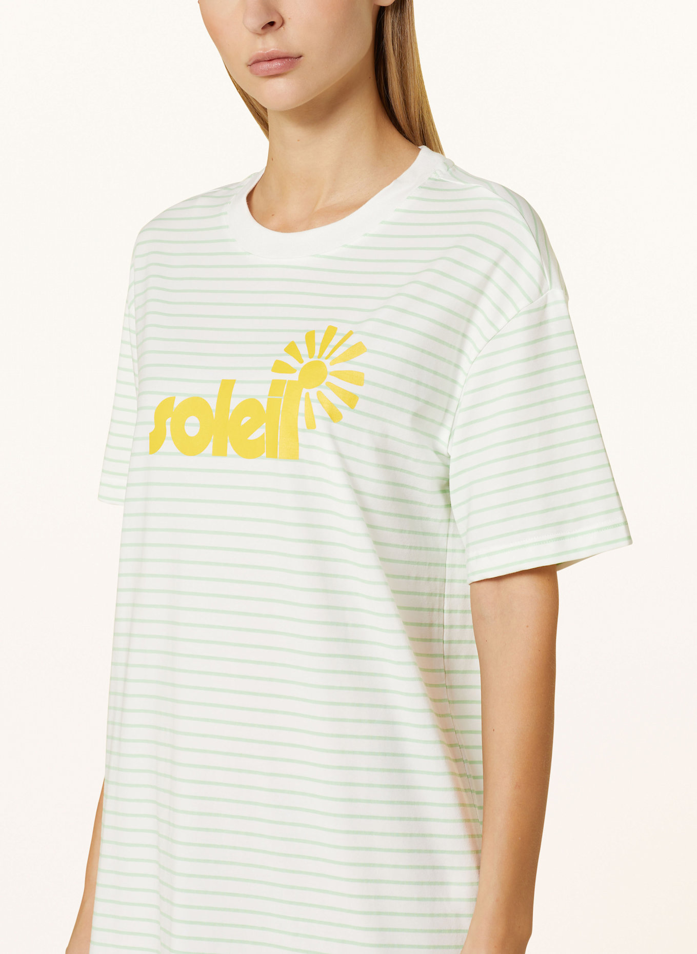 mey Nachthemd Serie STRIPED HOLIDAY: WEISS / MINT