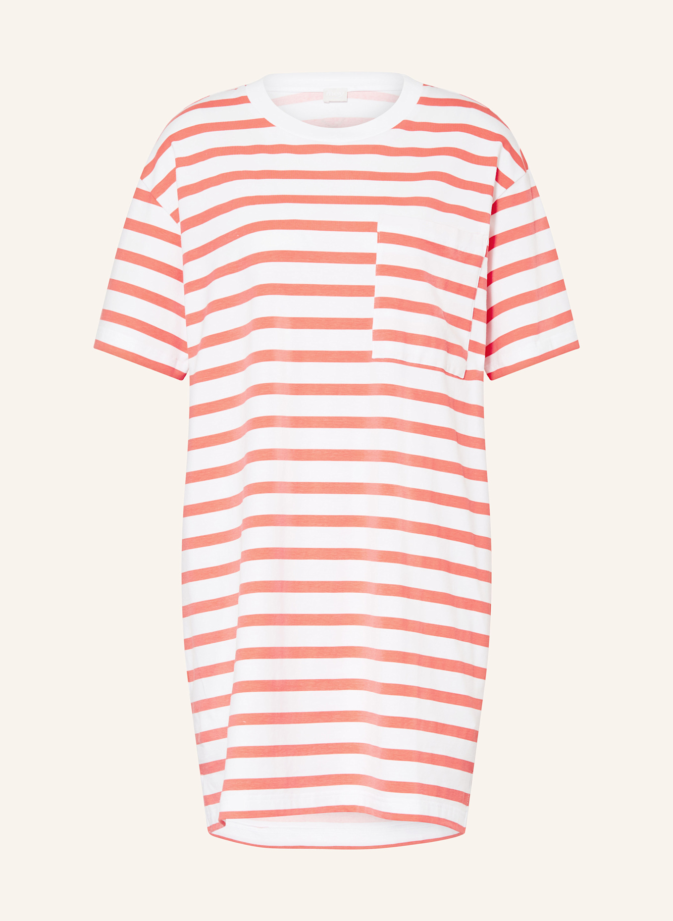 mey Nightgown series SUMMER STRIPES: WHITE / SALMON