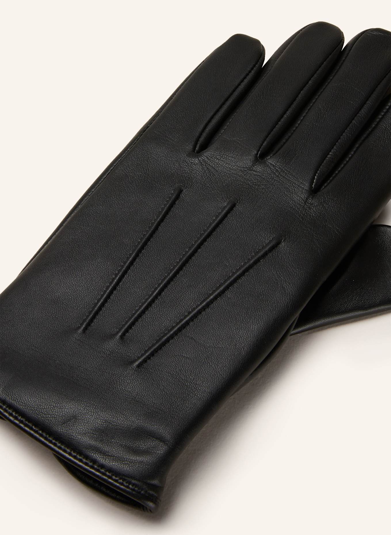 SANDRO Skórzane rękawiczki: CZARNY