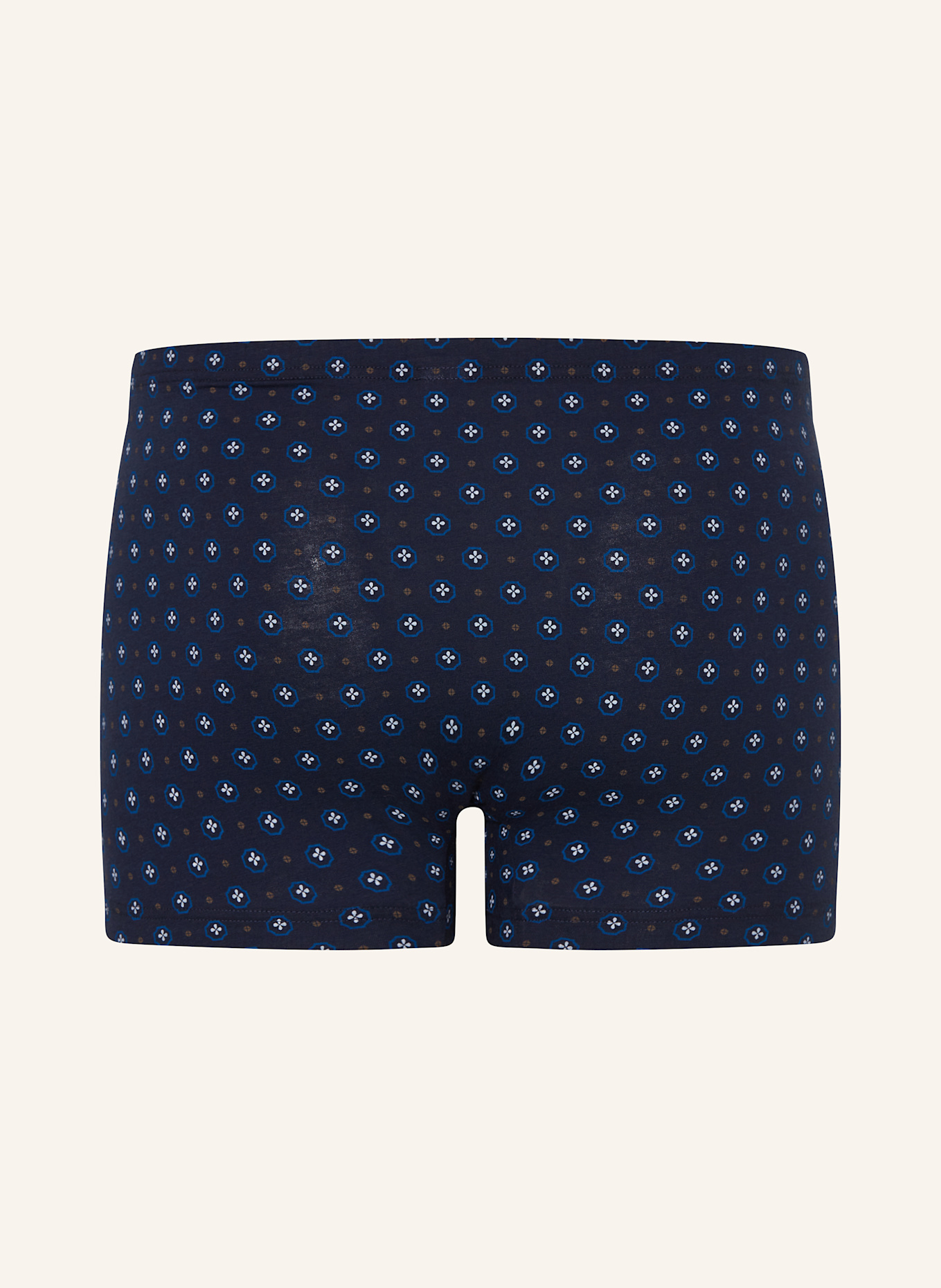 mey Boxer shorts series BRILLIANT GEO: DARK BLUE / WHITE