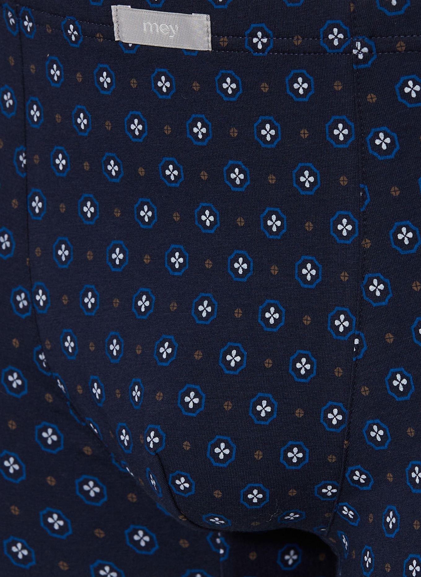 mey Boxer shorts series BRILLIANT GEO: DARK BLUE / WHITE