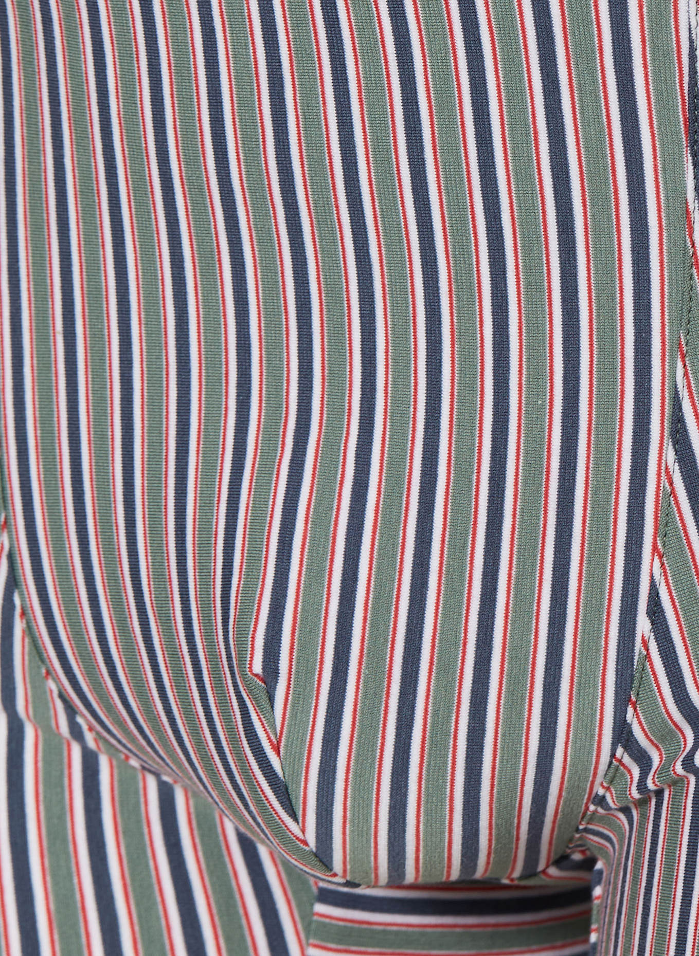 mey Boxer shorts series GREEN STRIPES: KHAKI / OLIVE / WHITE