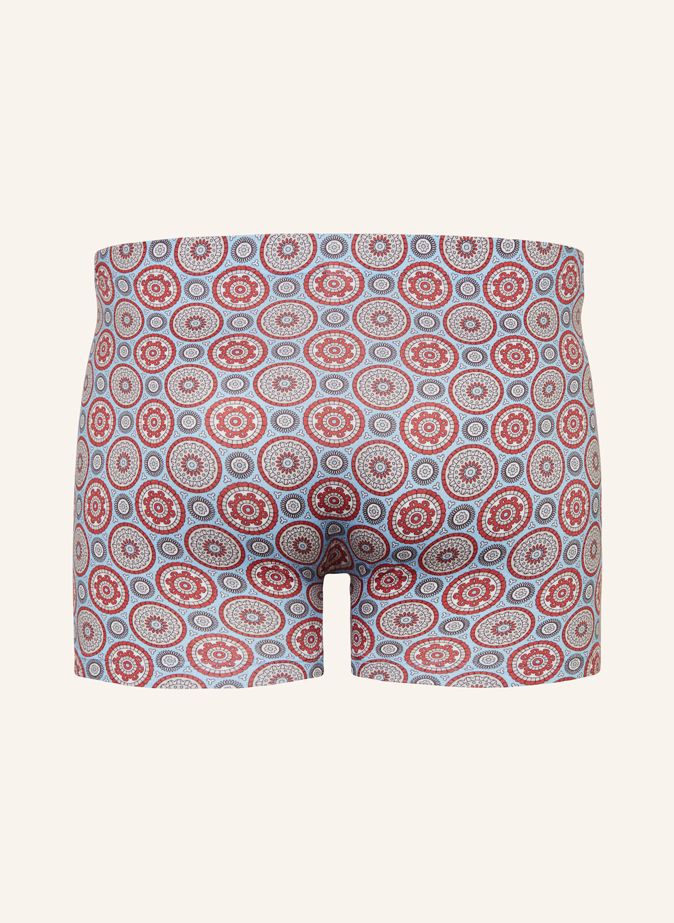 mey Boxershorts Serie MIXTURE OF CIRCLES: HELLBLAU/ ROT/ WEISS