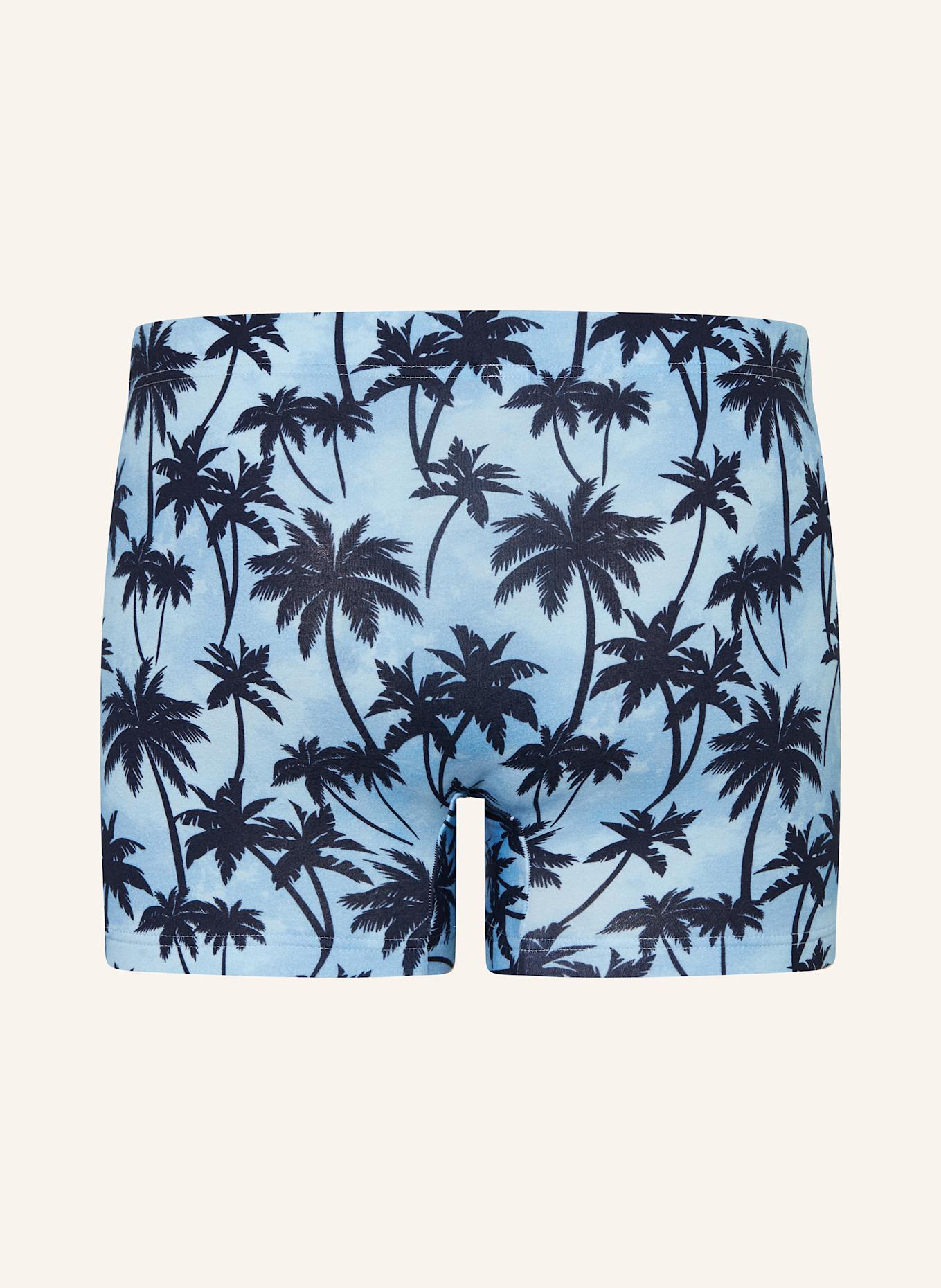 mey Bokserki z serii PALM HAVEN: JASNONIEBIESKI / GRANATOWY