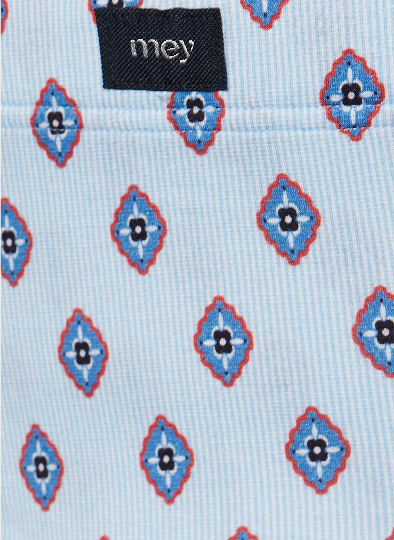 mey Slip Serie STRIPES WITH TIE PATTERN: HELLBLAU / BLAU / ROT