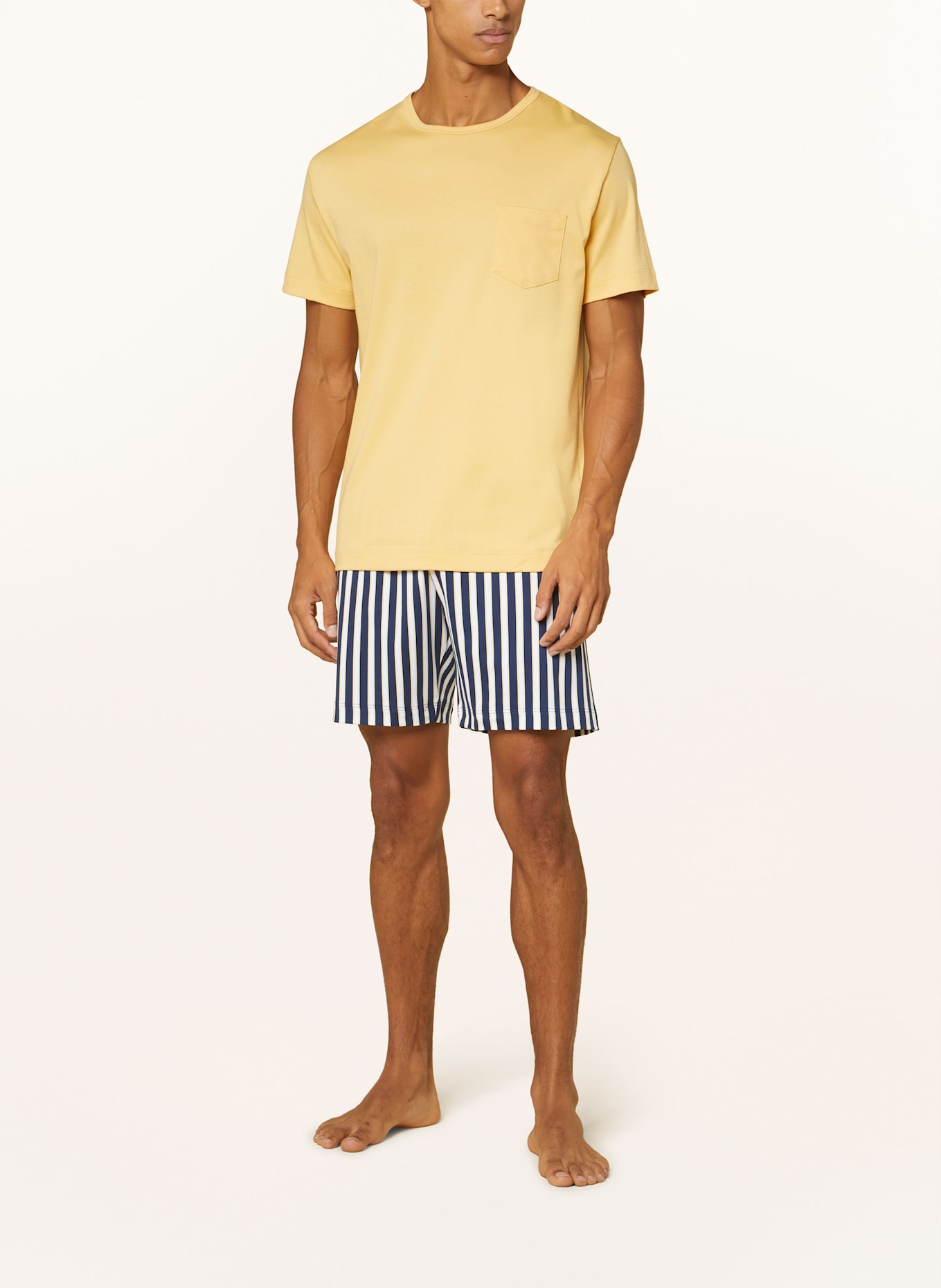 mey Pyžamo se šortkami série SUMMER GEO série SUN STRIPES: Pyžamo se šortkami série SUMMER GEO série MICRO BLUE
