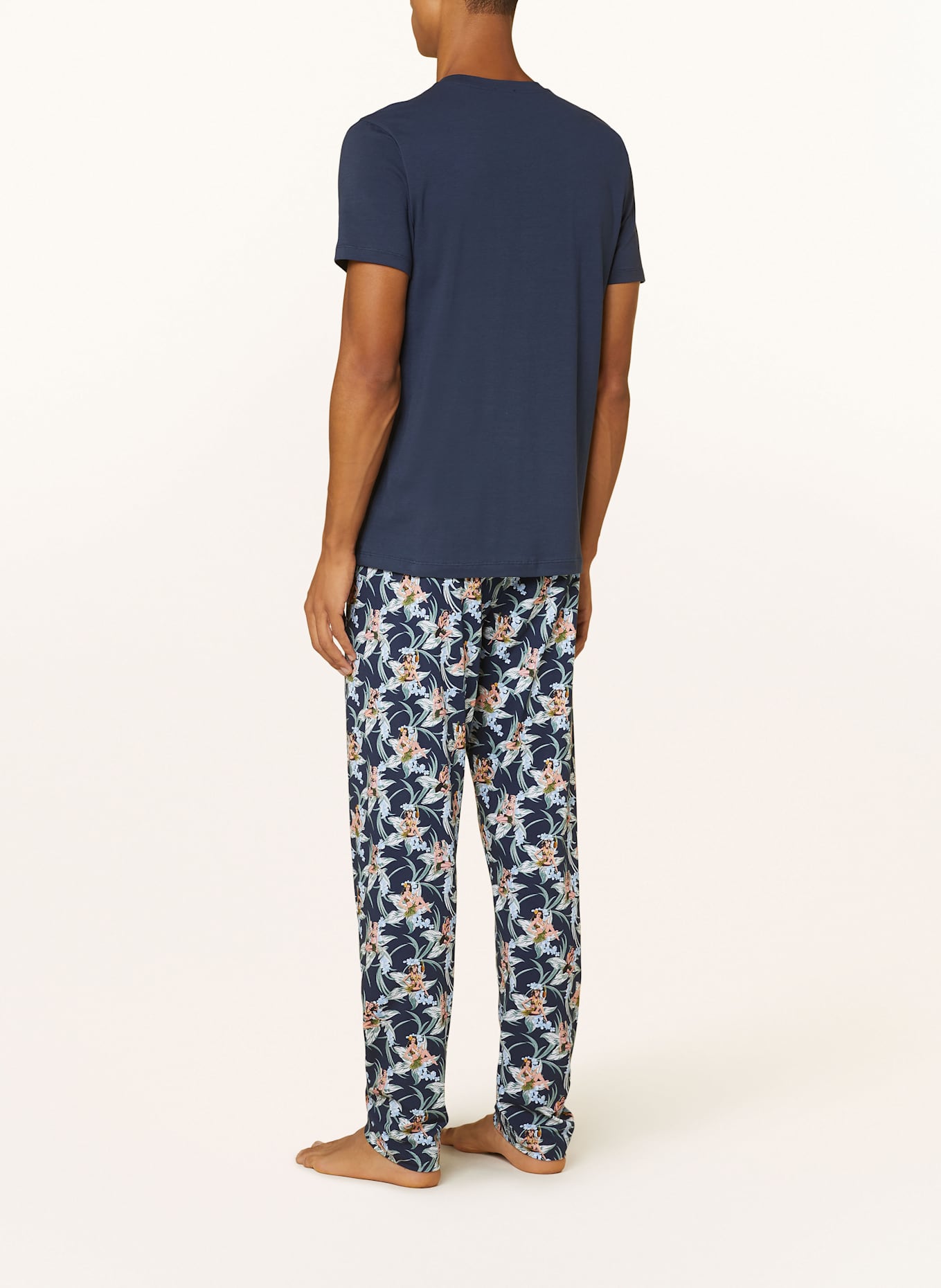 mey Schlafhose Serie TROPICAL BLISS: DUNKELBLAU/ HELLBLAU/ GRÜN
