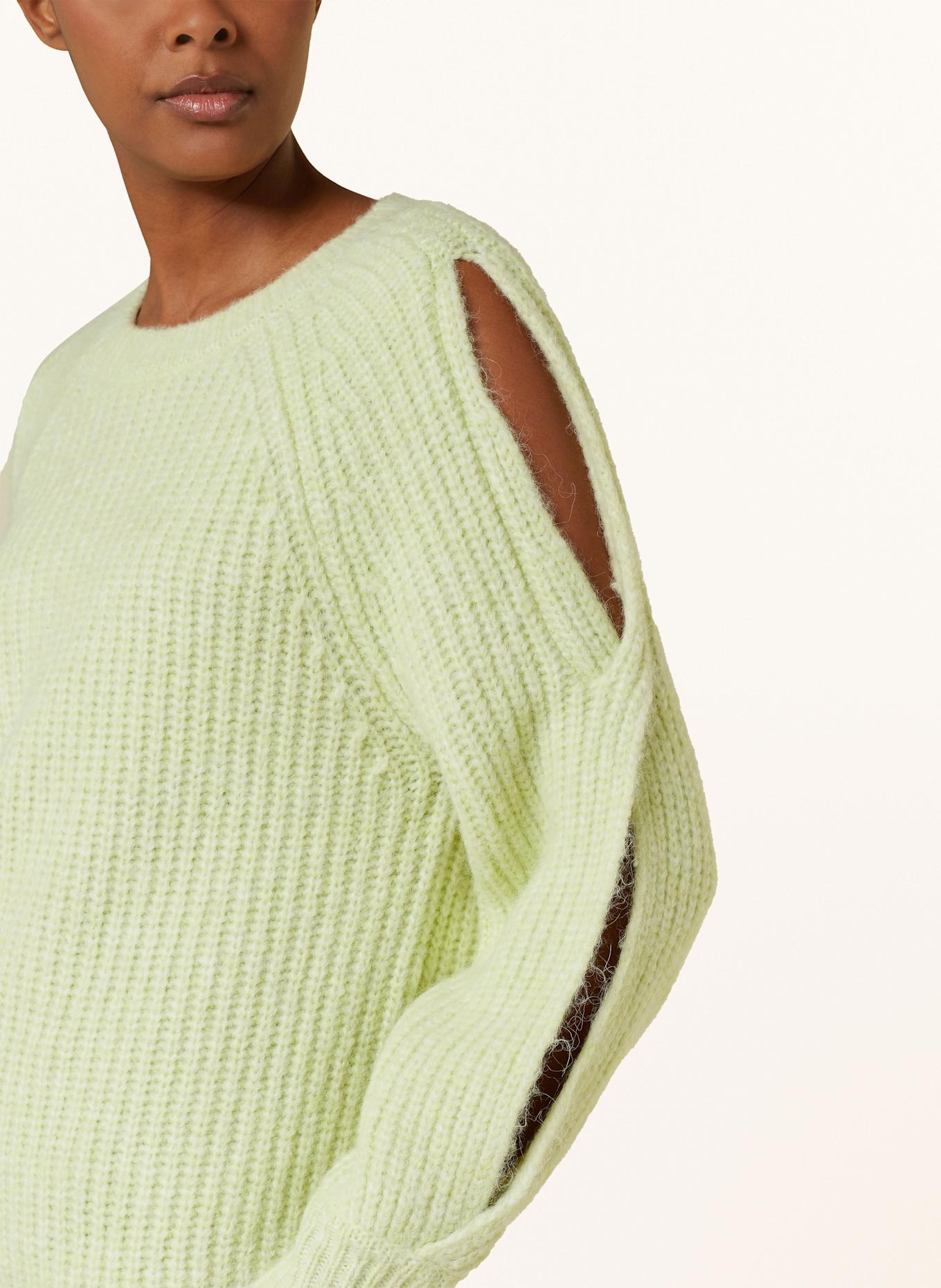 Peep shoulder sweater clearance