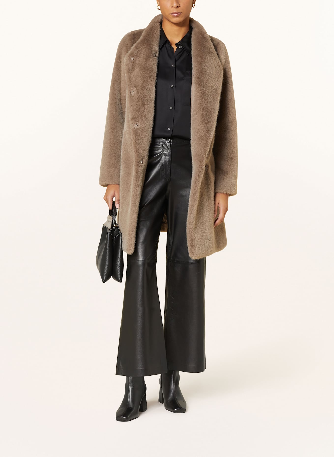 HOBBS Kunstpelz-Mantel TARINI: BRAUN