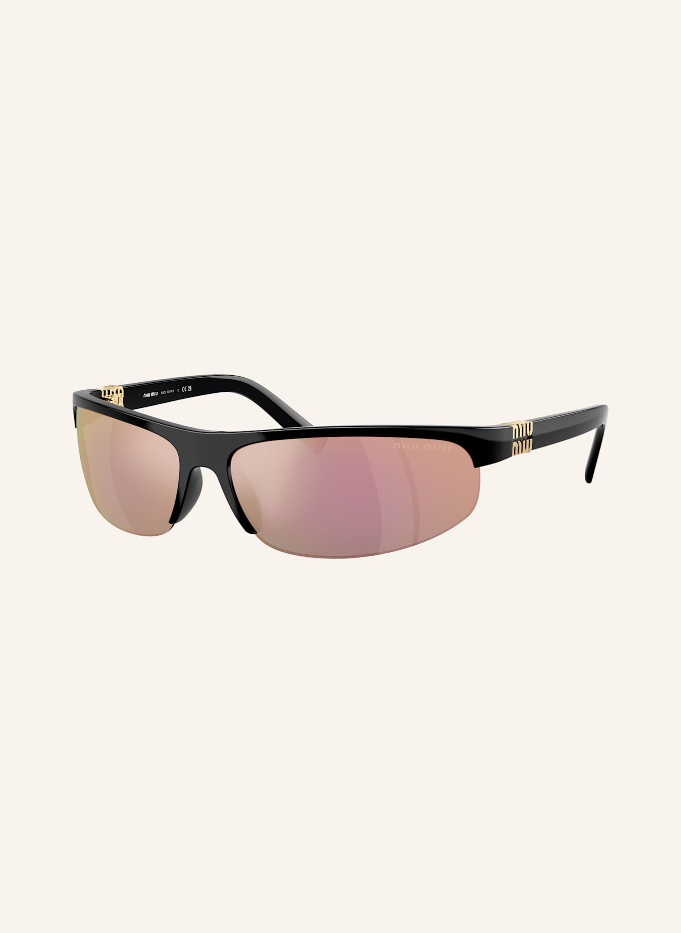 MIU MIU Sonnenbrille A02S: 1AB90J - SCHWARZ/ DUNKELGRAU VERSPIEGELT