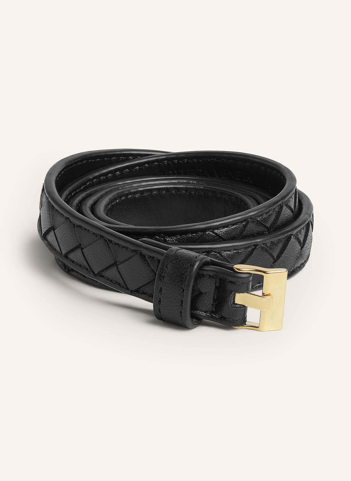 BOTTEGA VENETA Ledergürtel, Farbe: BLACK/MUSE BRASS (Bild 1)