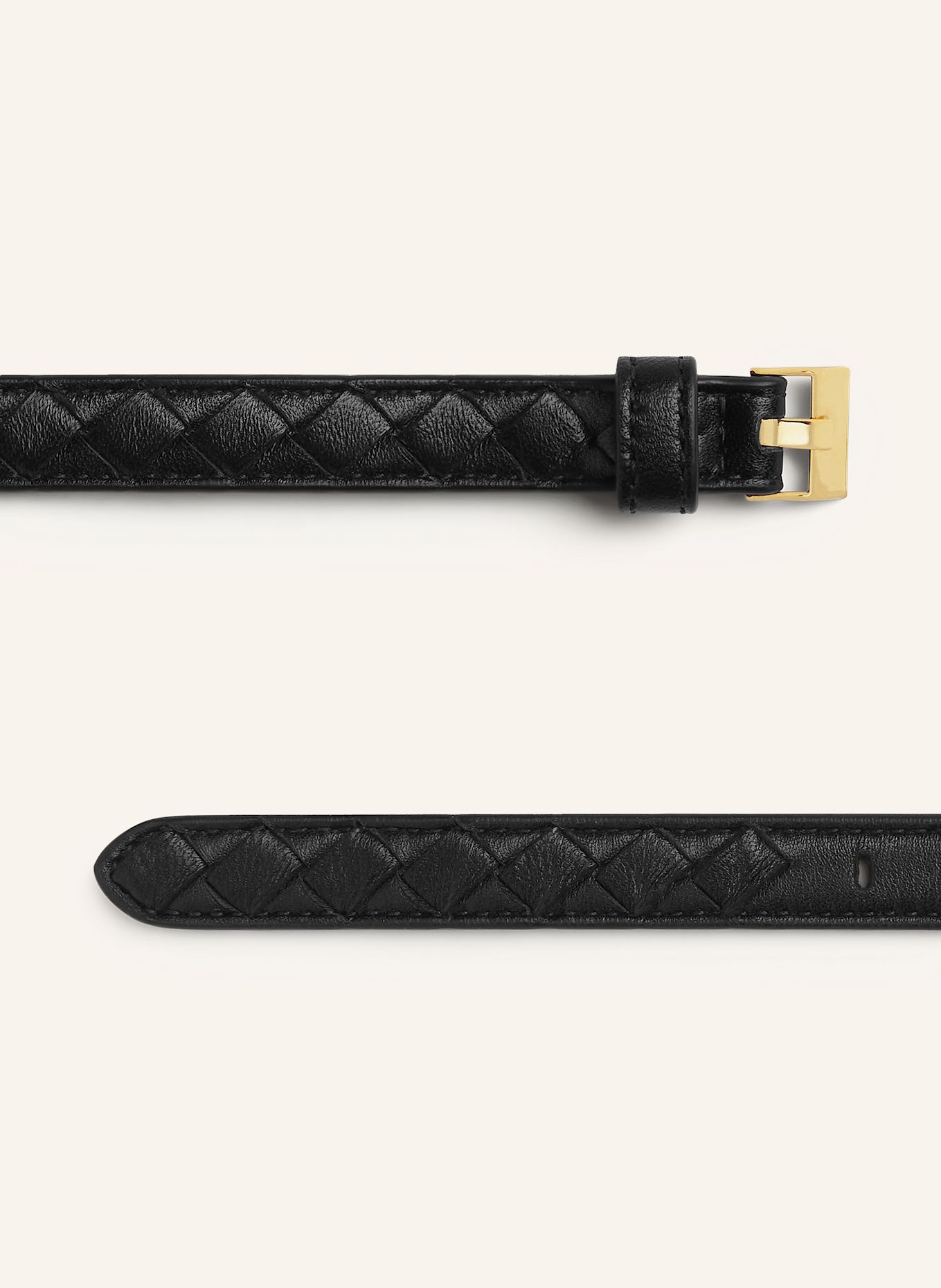 BOTTEGA VENETA Ledergürtel, Farbe: BLACK/MUSE BRASS (Bild 3)