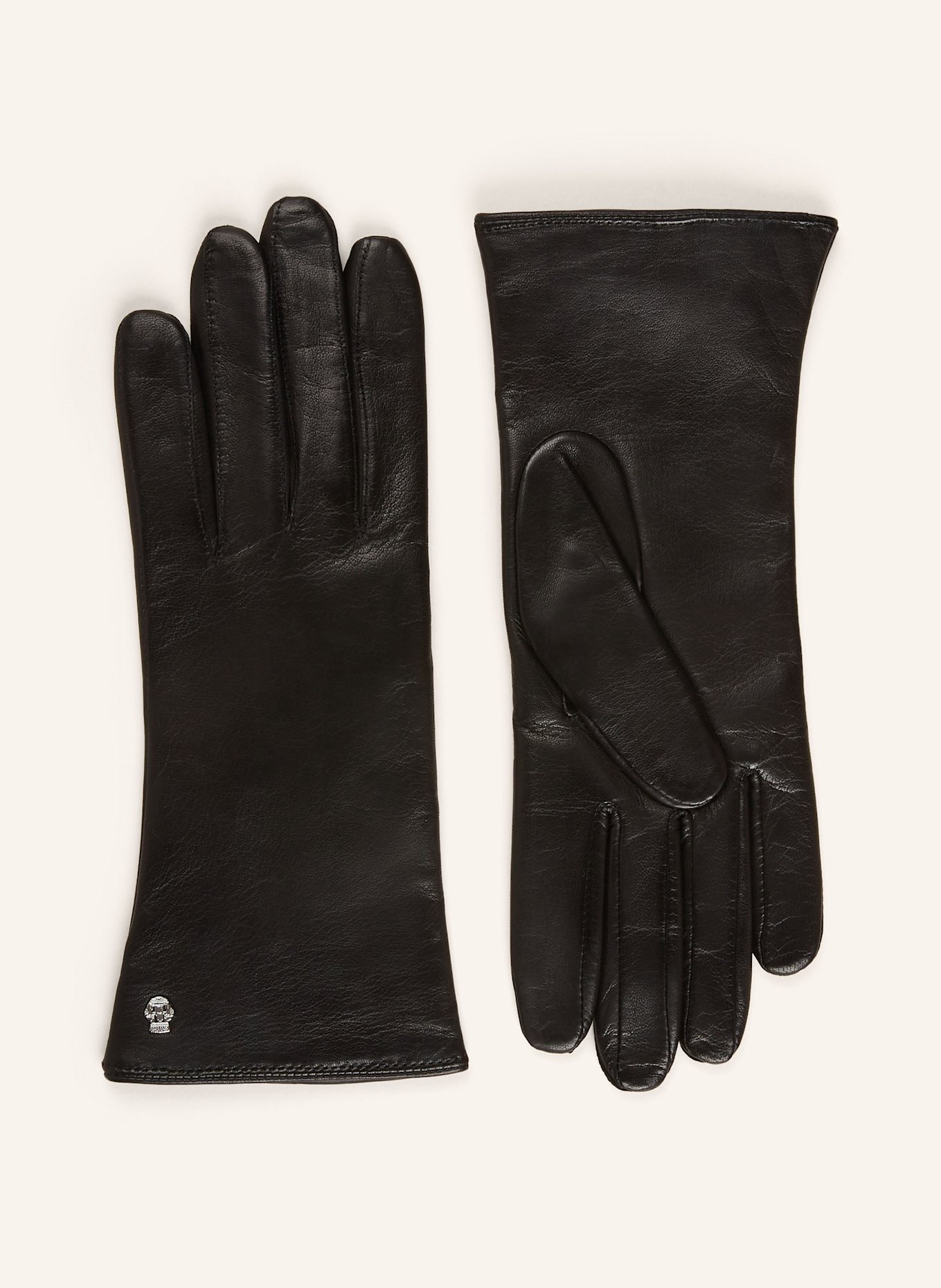 ROECKL Leather gloves HAMBURG: BLACK
