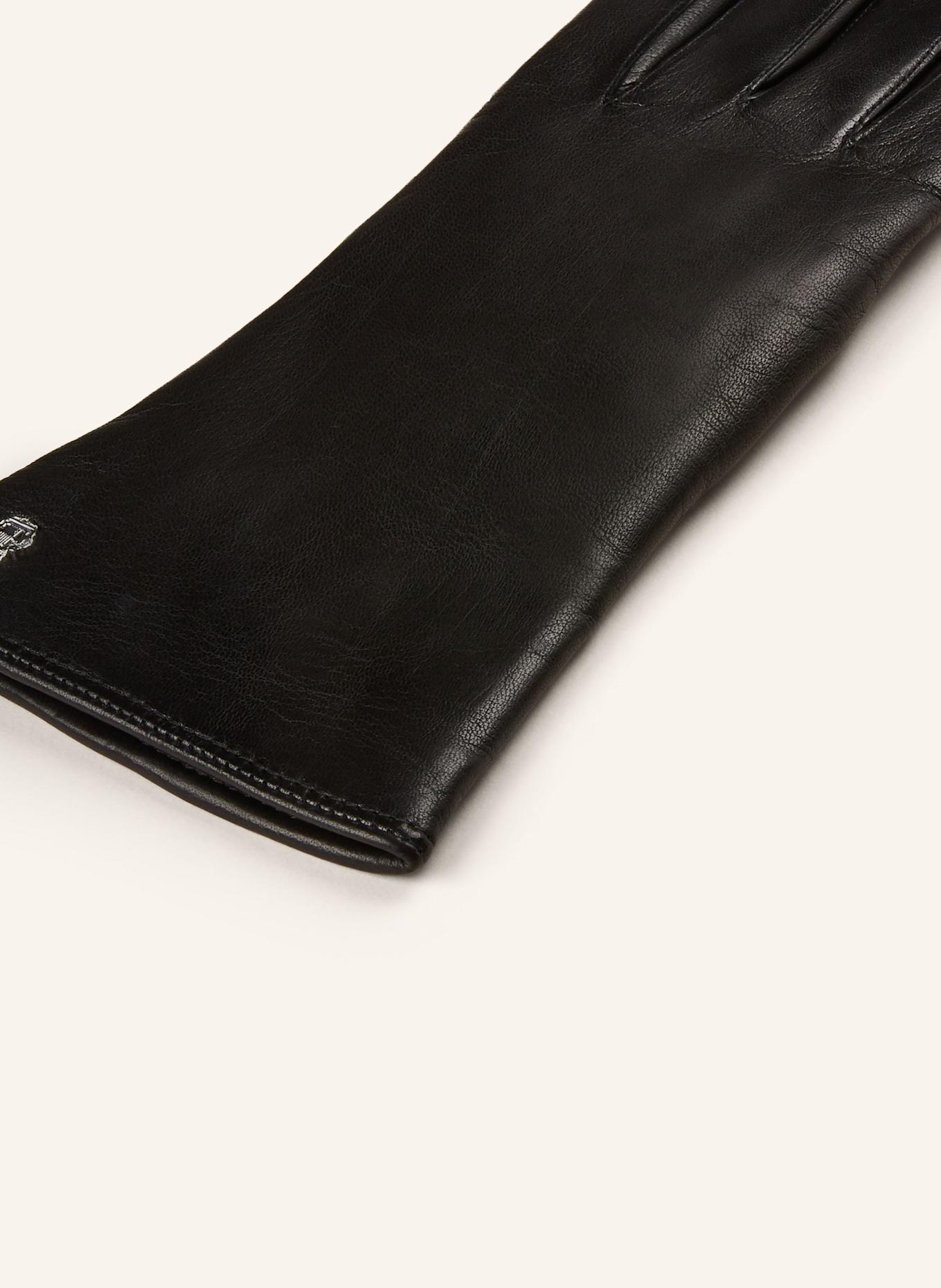 ROECKL Leather gloves HAMBURG: BLACK