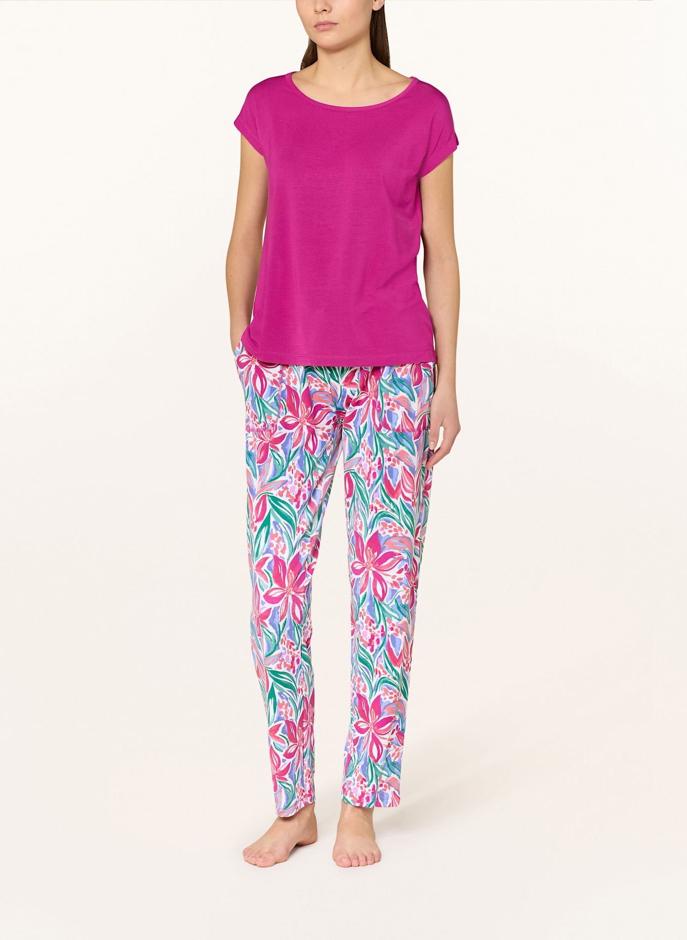 JOCKEY Schlafhose SUPERSOFT: FUCHSIA / GRÜN / BLAU