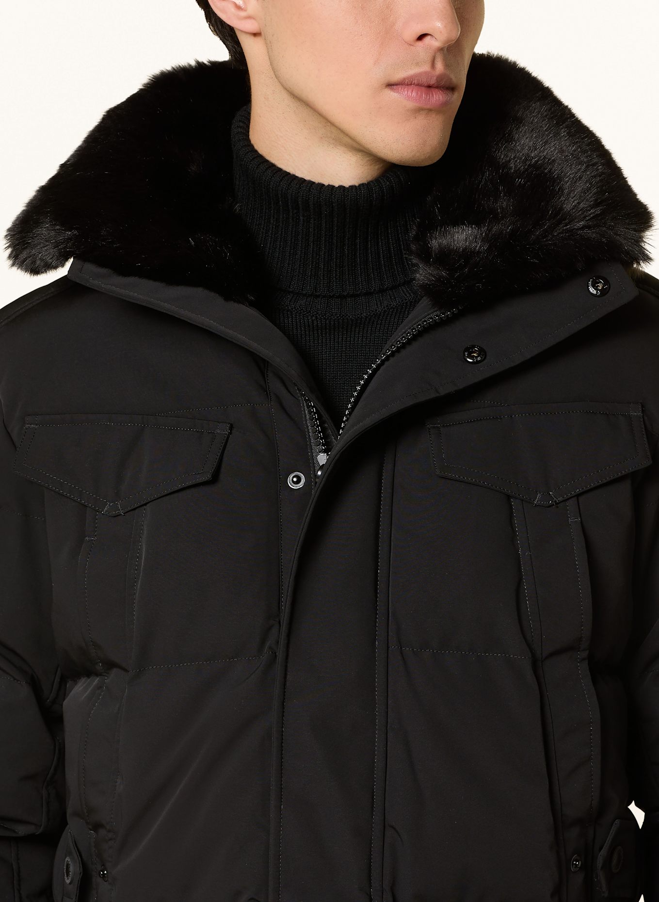 WELLENSTEYN Parka SEAMASTER: SCHWARZ
