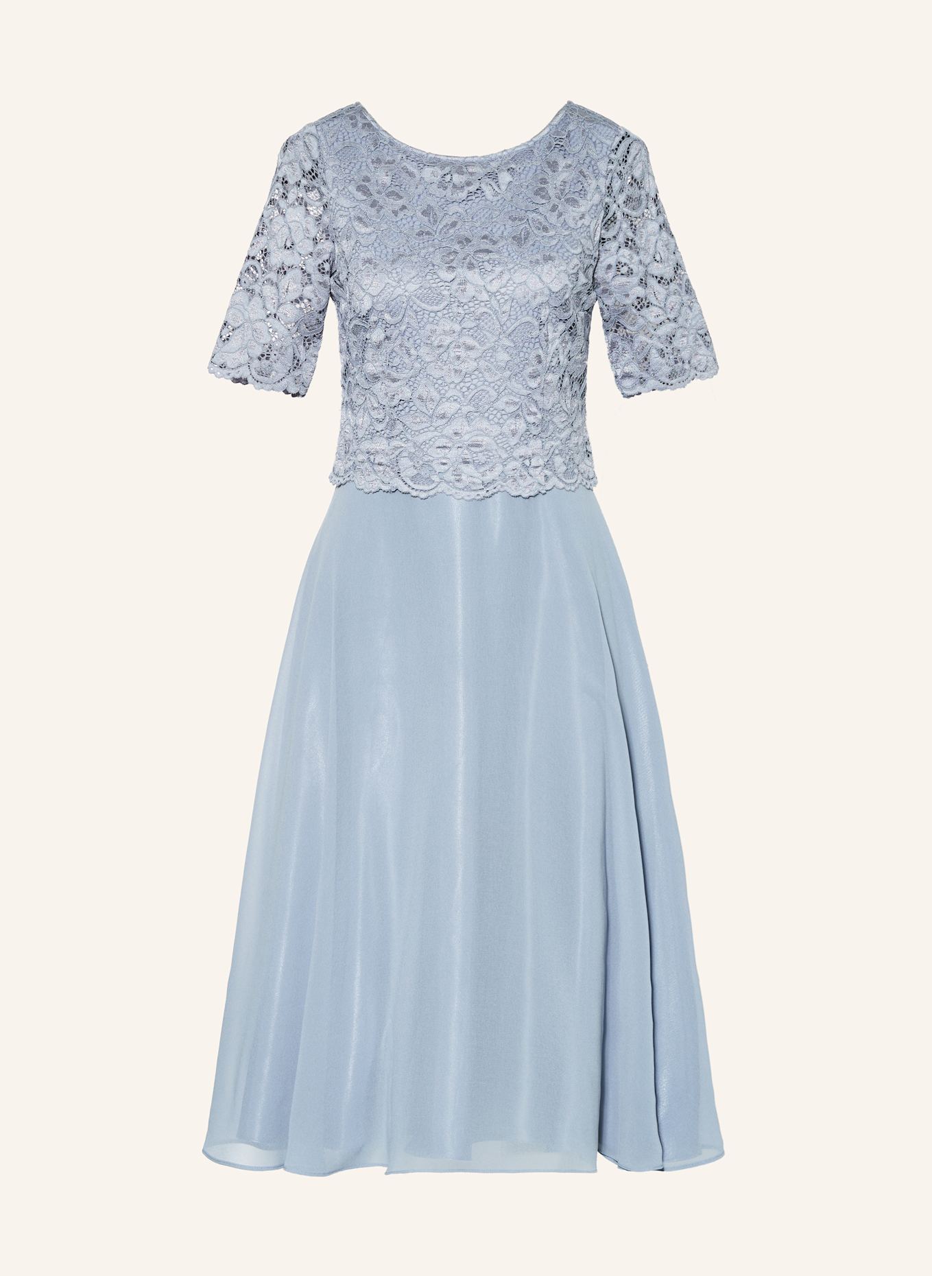 Vera Mont Cocktailkleid mit Spitzenbesatz: HELLBLAU