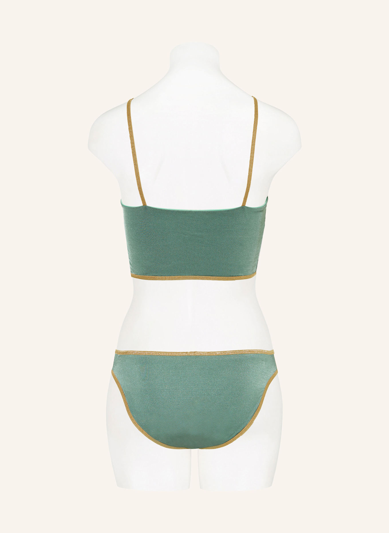 MYMARINI Basic-Bikini-Hose SHINE zum Wenden mit UV-Schutz 50+: GRÜN / MINT