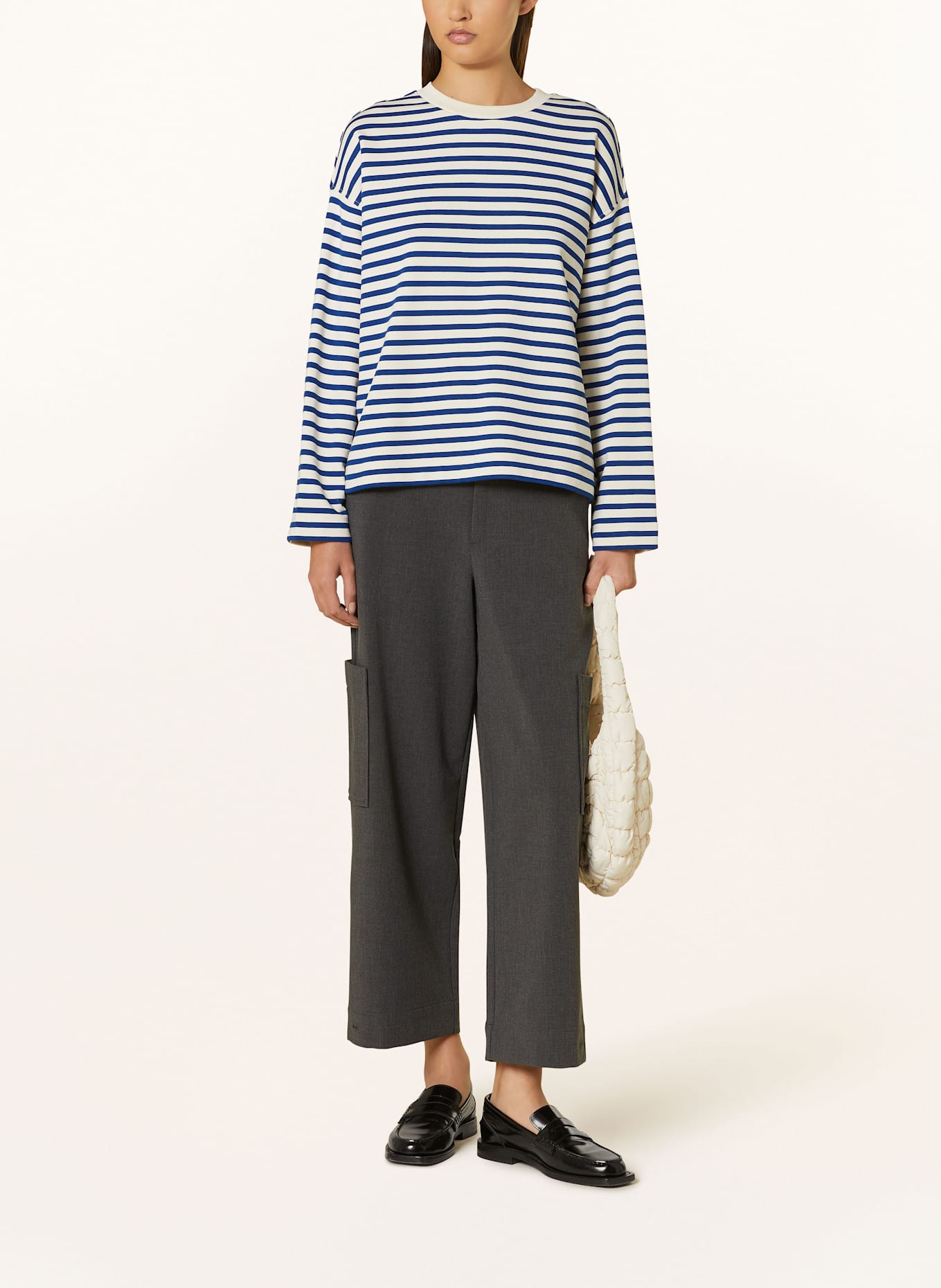 ARMEDANGELS Sweatshirt FRANKAA MAARLEN: BLAU / ECRU