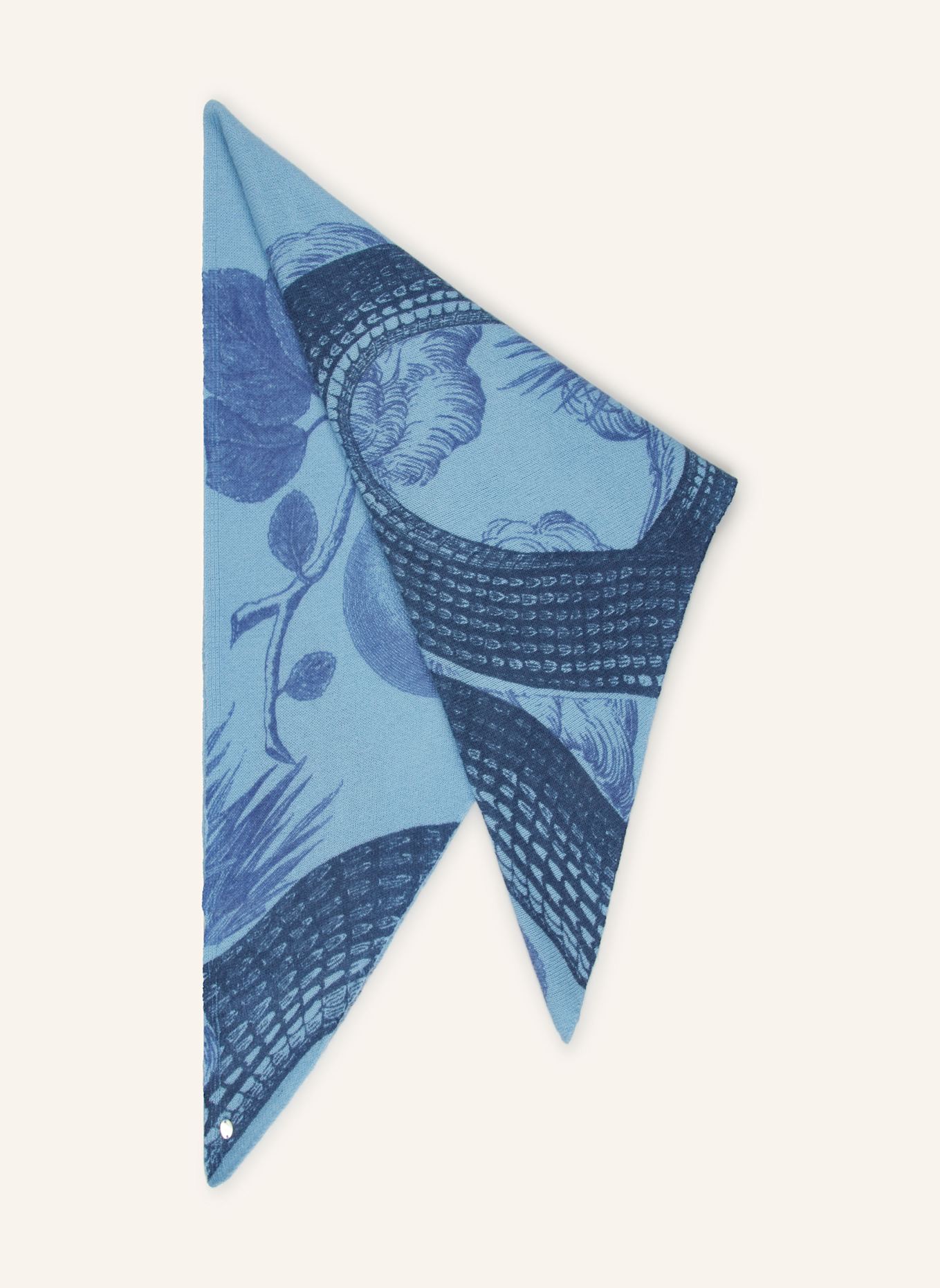 friendly hunting Chusta trójkątna z kaszmiru: JASNONIEBIESKI / NIEBIESKI