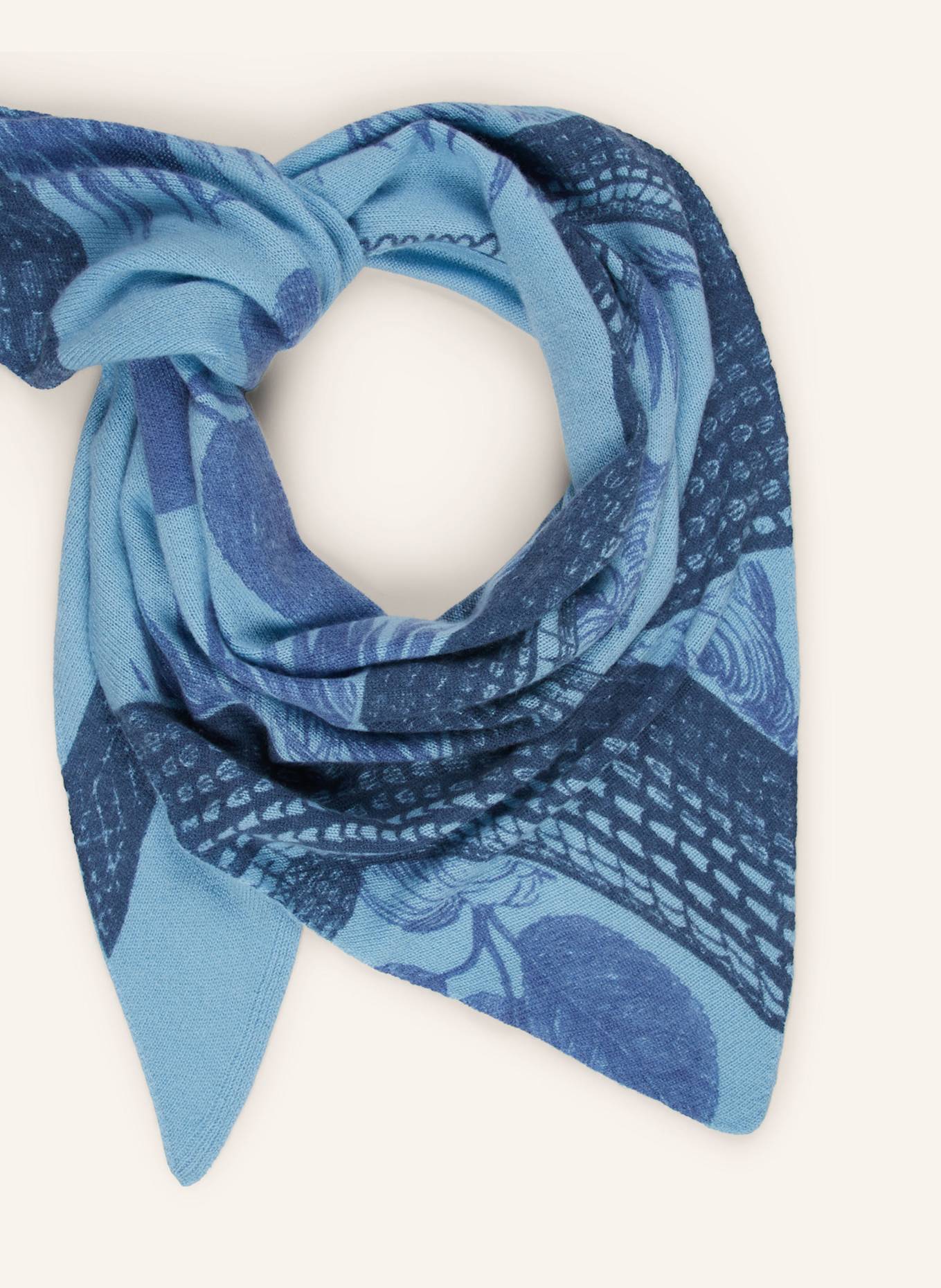 friendly hunting Chusta trójkątna z kaszmiru: JASNONIEBIESKI / NIEBIESKI