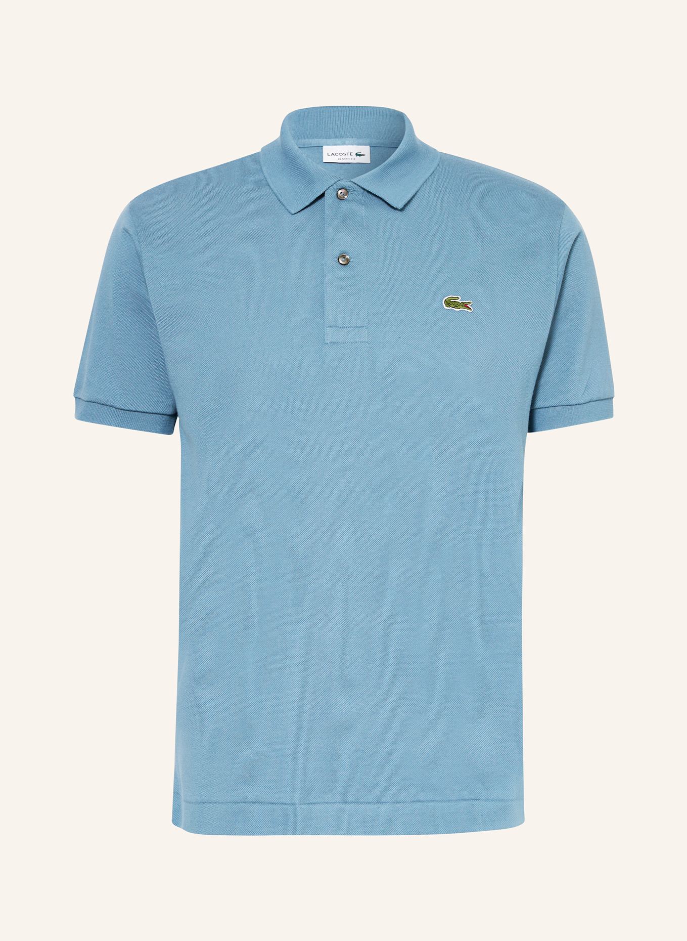 LACOSTE Piqué-Poloshirt Classic Fit: BLAUGRAU